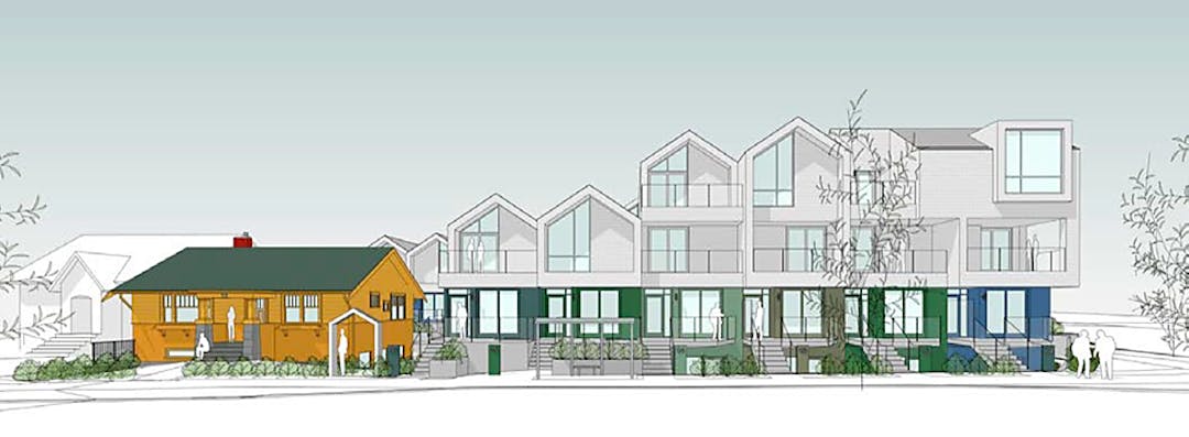 Rendering of proposed townhouse development