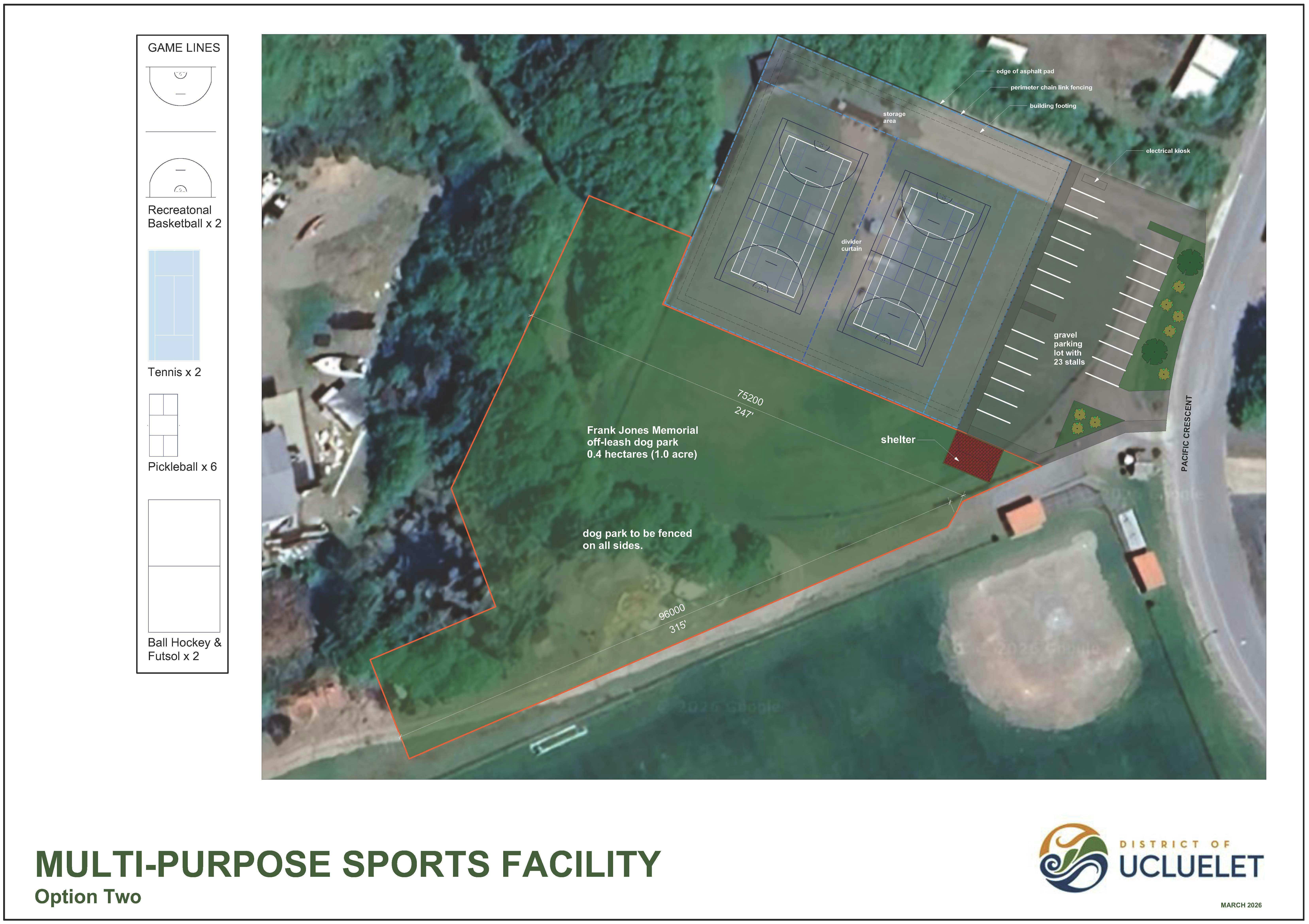 Option 2 for Multi Purpose Sports Facility 