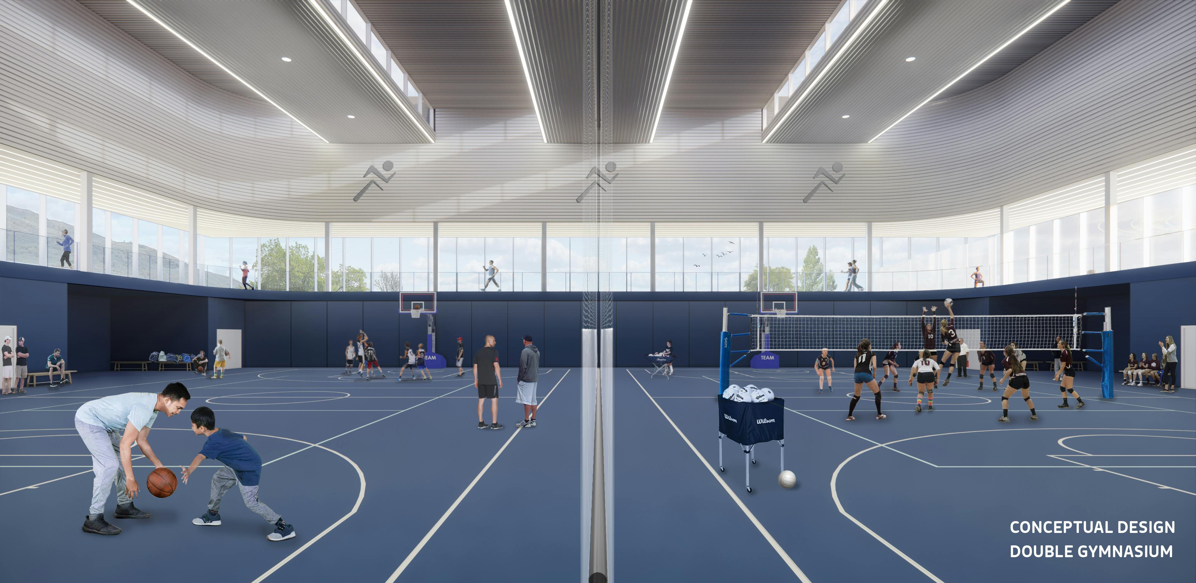 Double gymnasium conceptual design