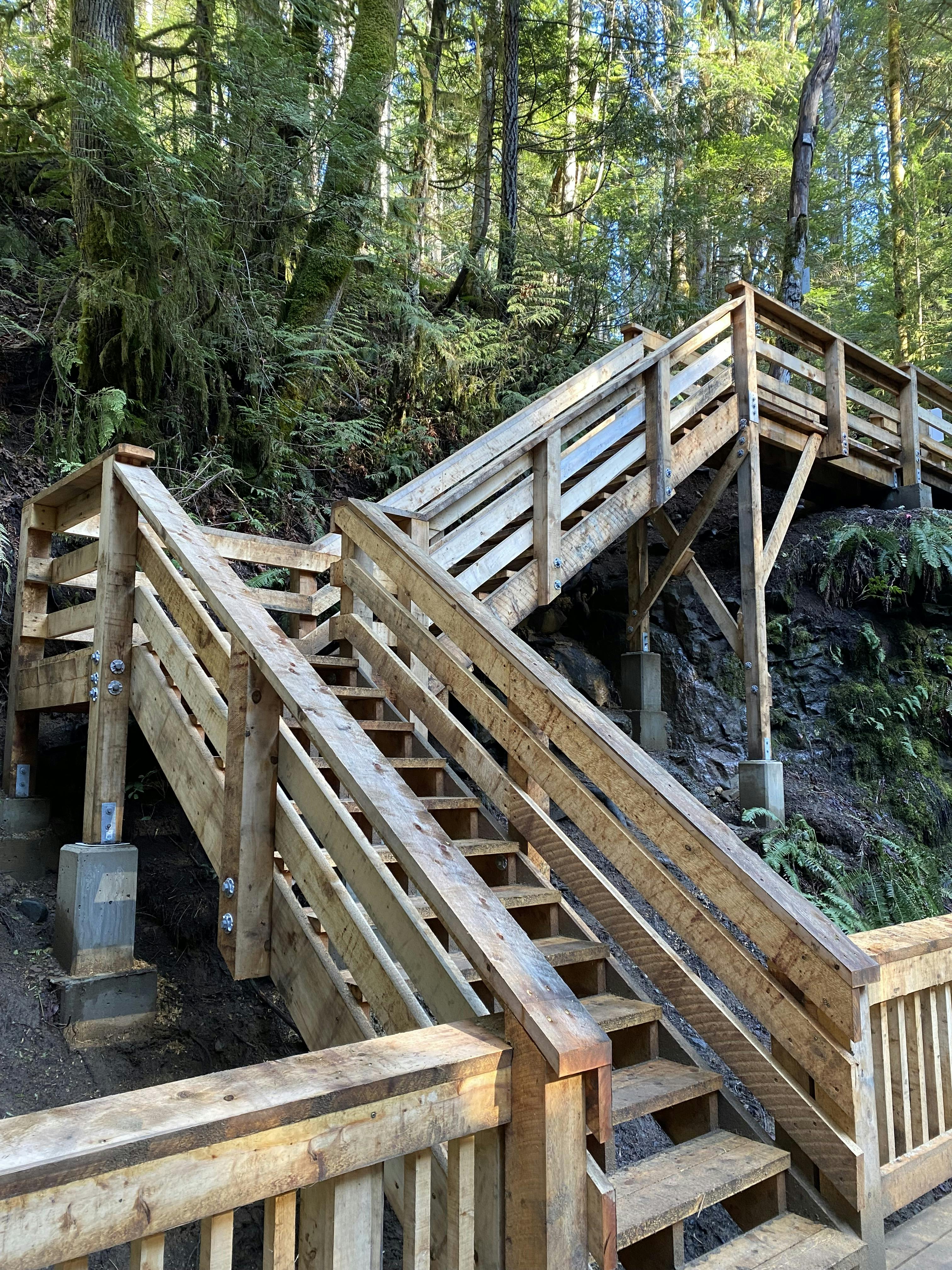Benson Creek Falls Regional Park Stairs from the Viewing Platform