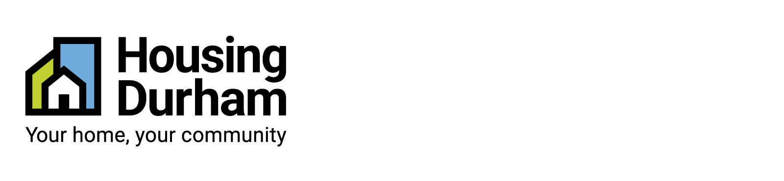 Housing Durham logo with the text Housing Durham. Your home, your community