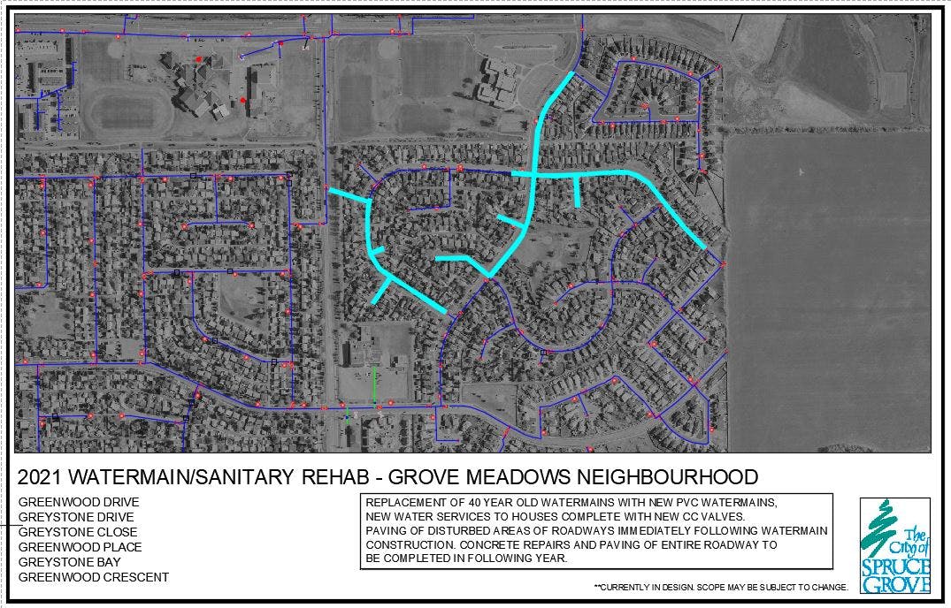 Watermain  Sanitary Rehab – Grove Meadows Neighbourhood