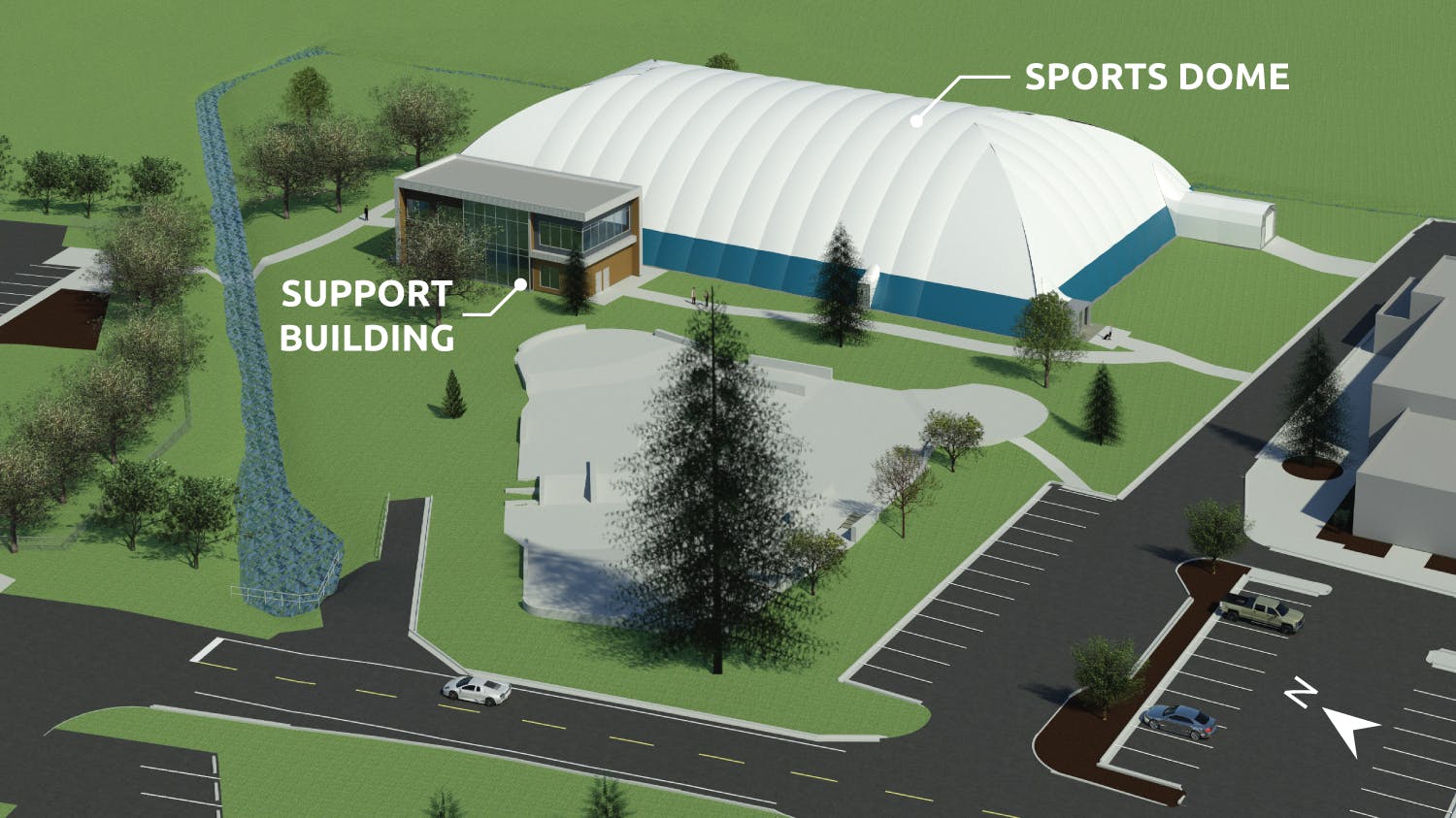 Exterior with labels