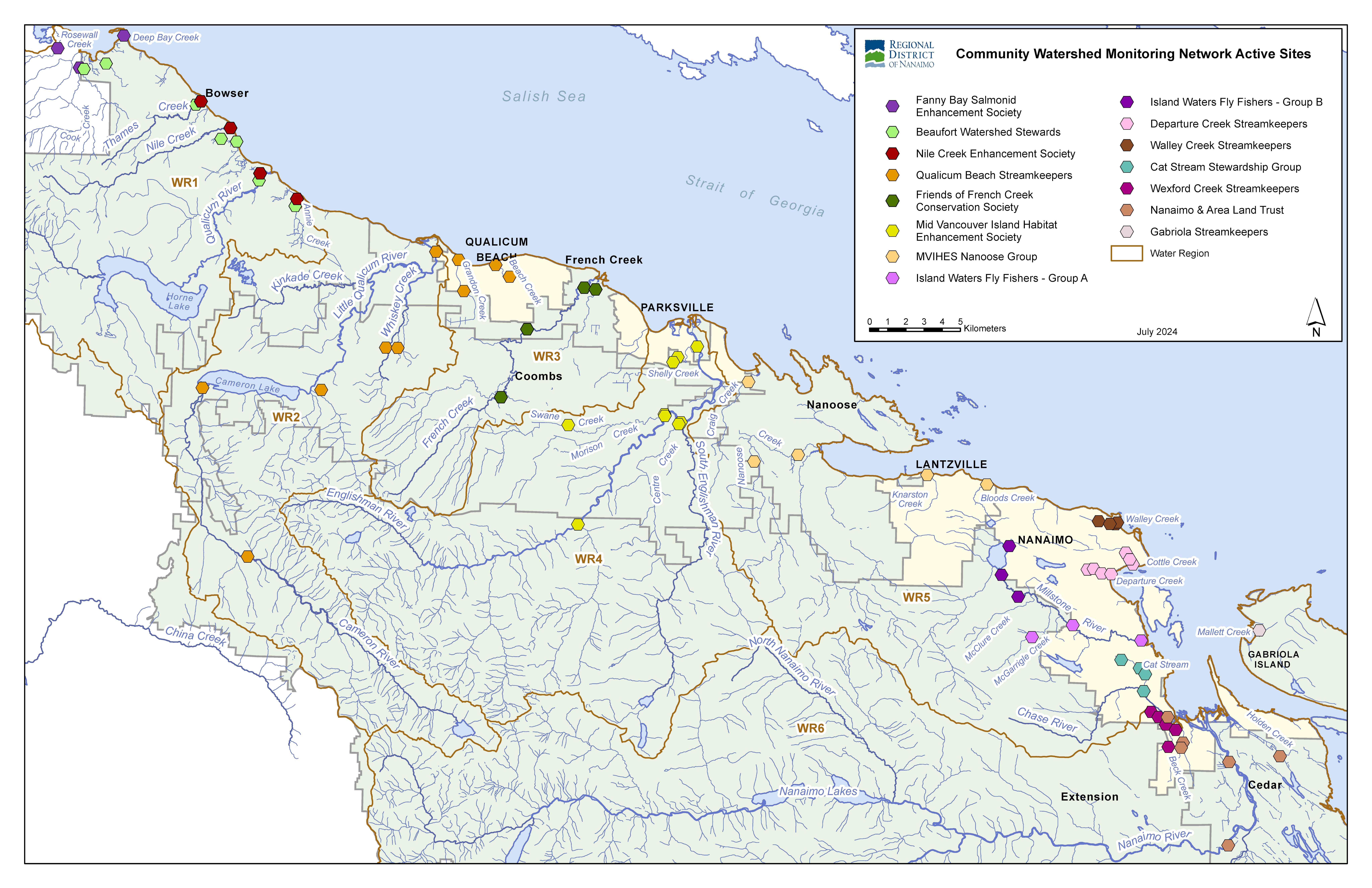 CWMN Sites - Overview All Active Sites By Group