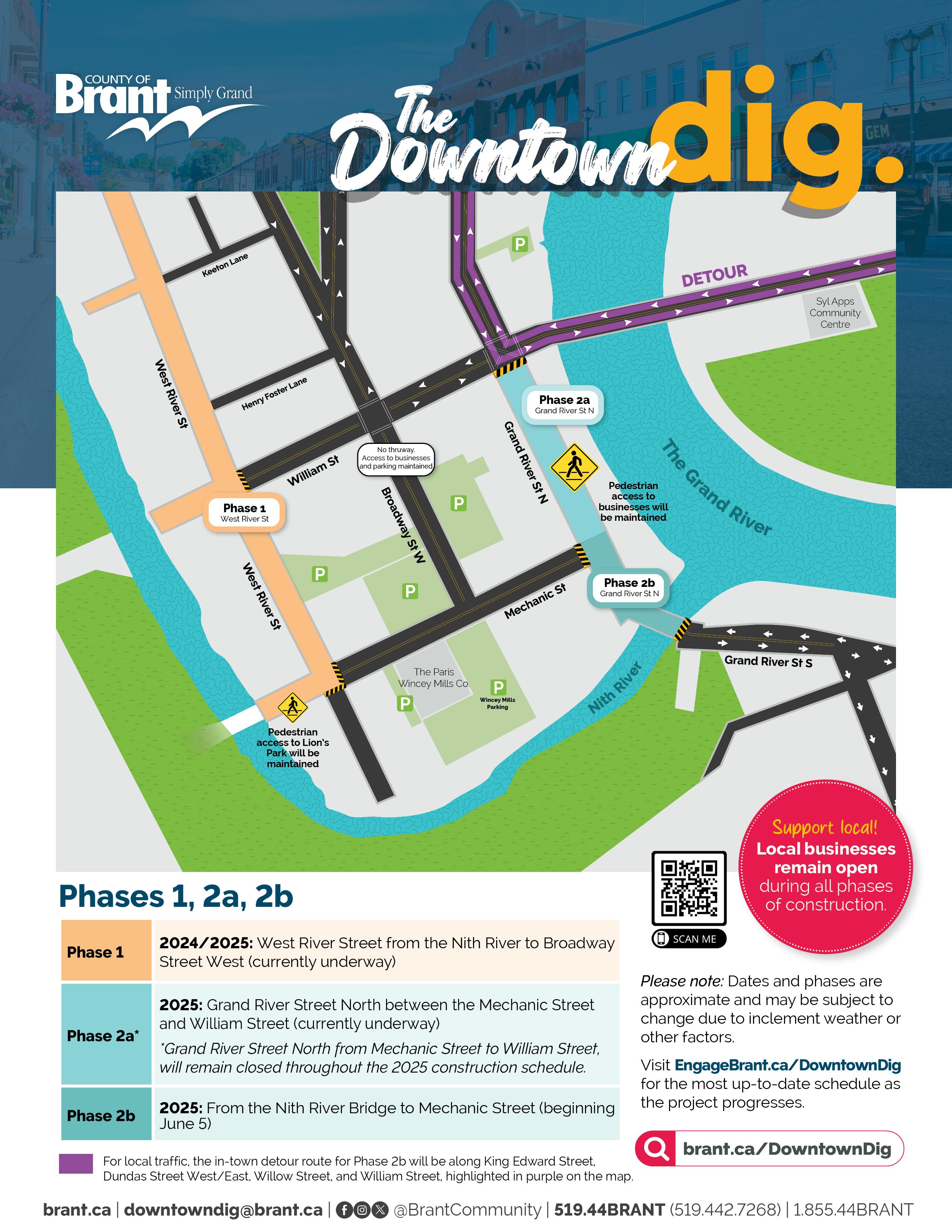 Phases 1 2a 2b Map - Downtown Dig 