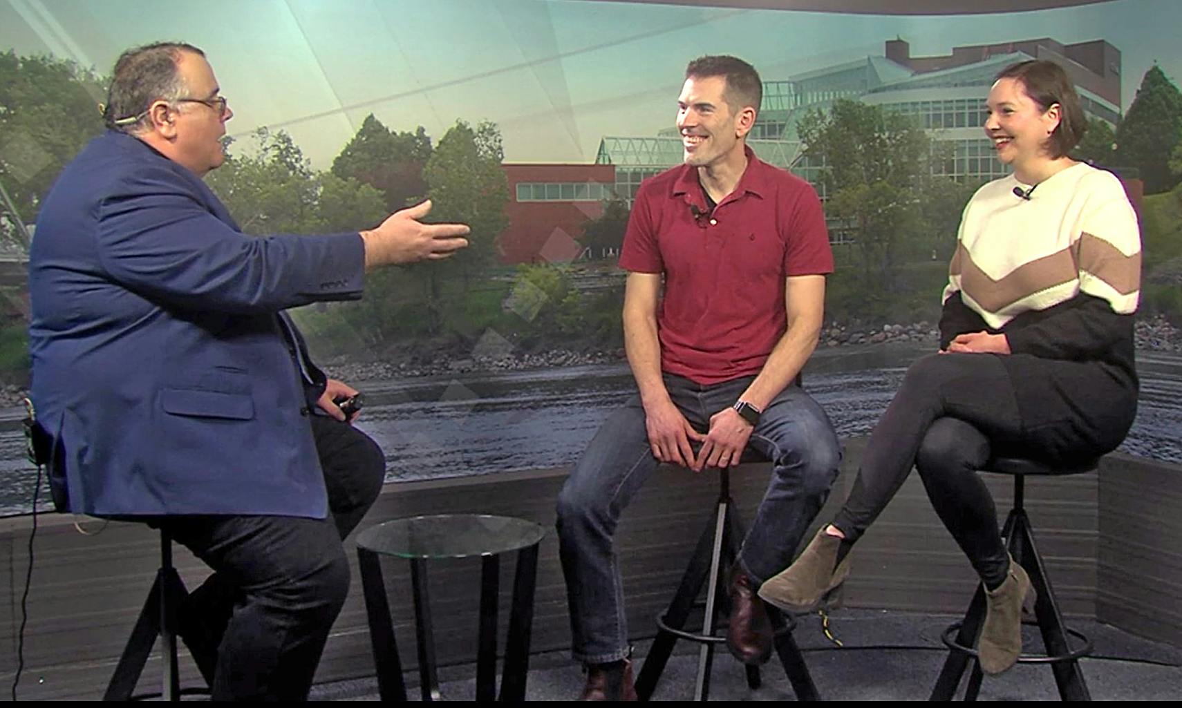 Mayor Clark and Shawn in an interview about Strong Towns on CHAT News at Noon.