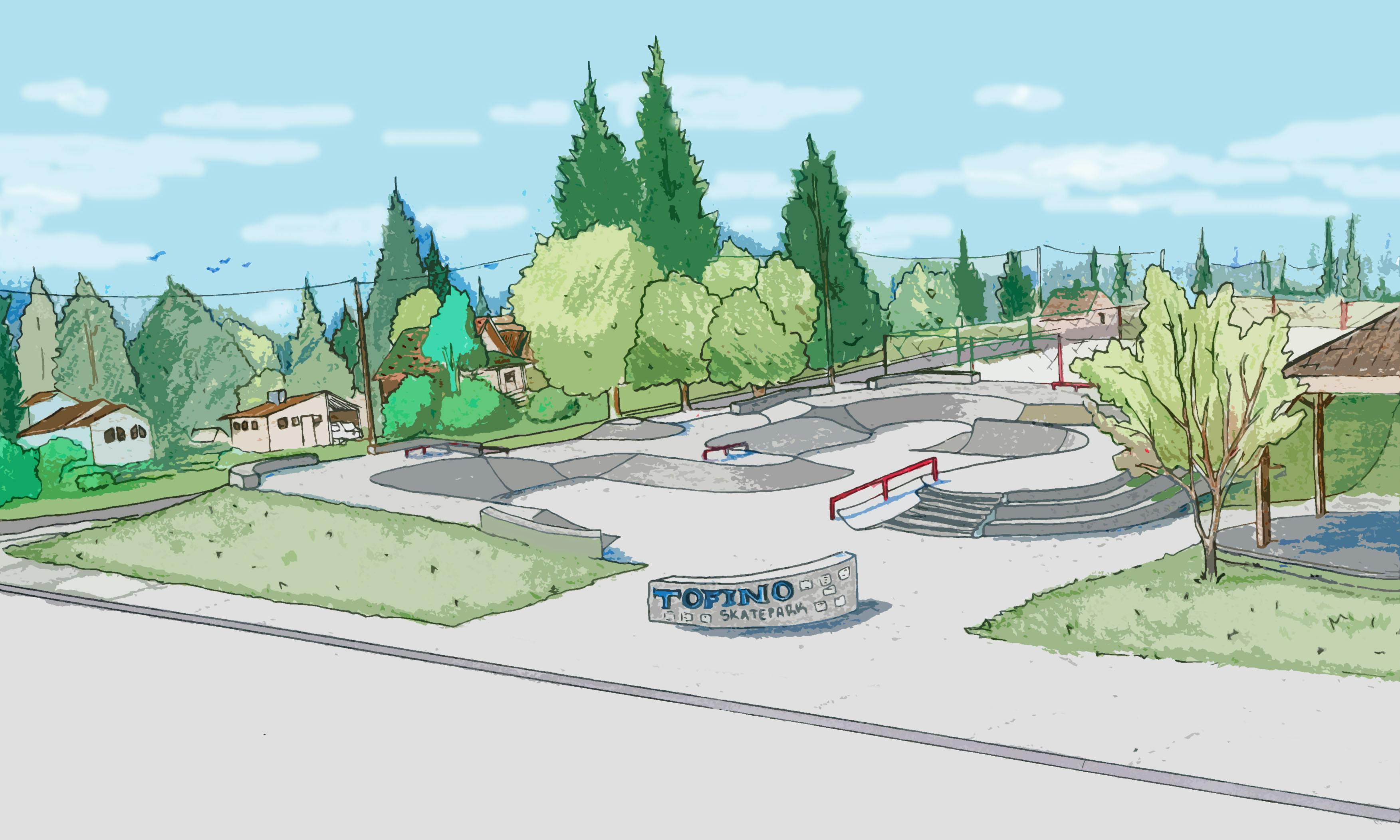Sketch from original skatepark development