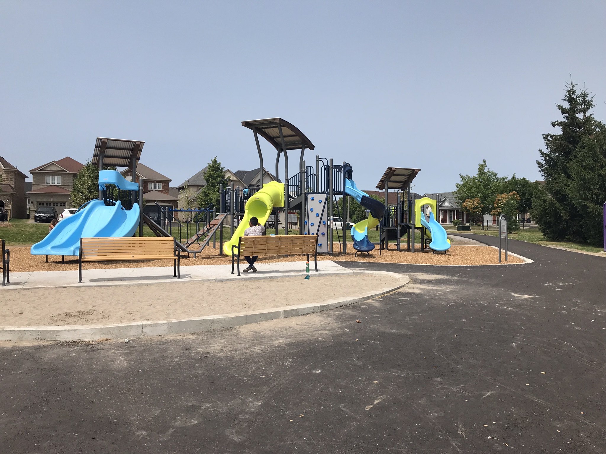 Image illustrating modern contemporary playground equipment design