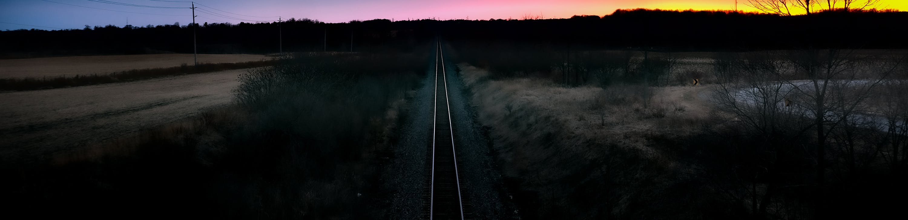 Image of Port Hope Train Tracks at Sunset