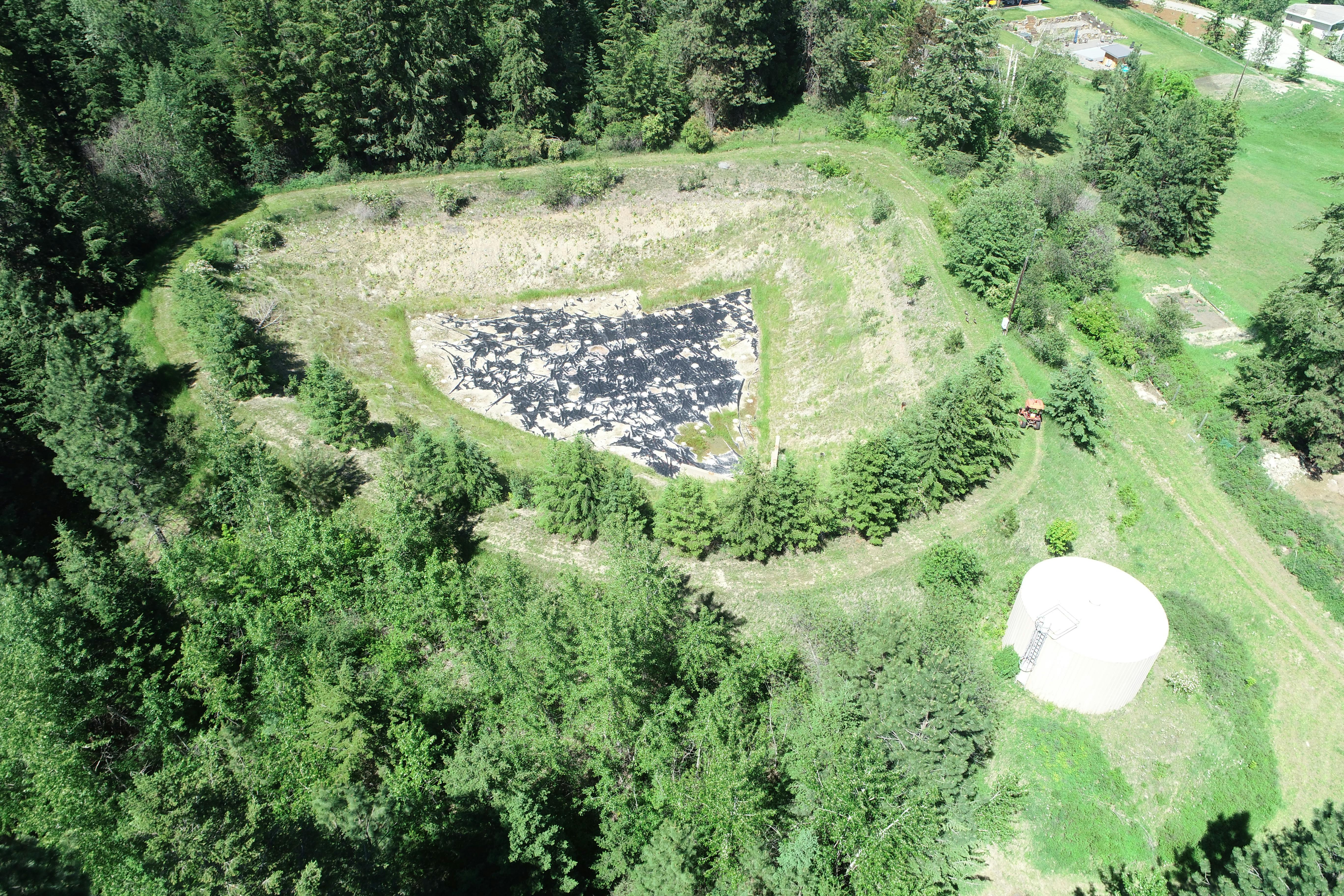2020 Drone photo of north reservoir prior to restoration works