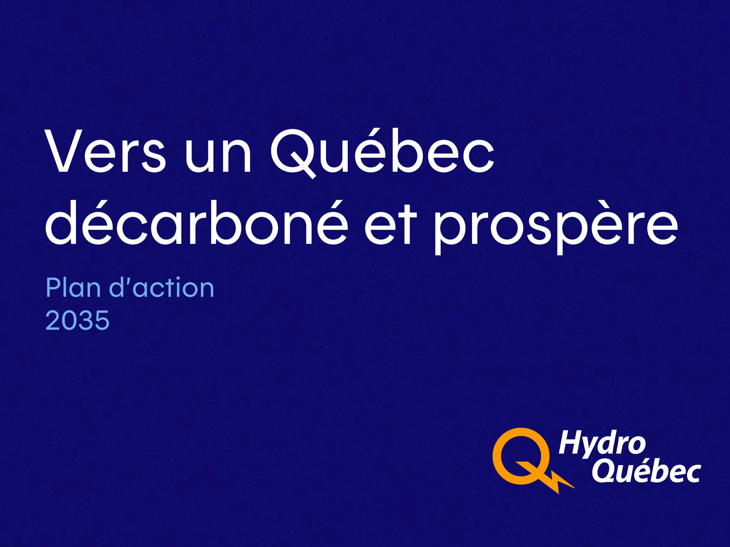 Plan d'action 2035 - Vers un Québec décarboné et prospère
