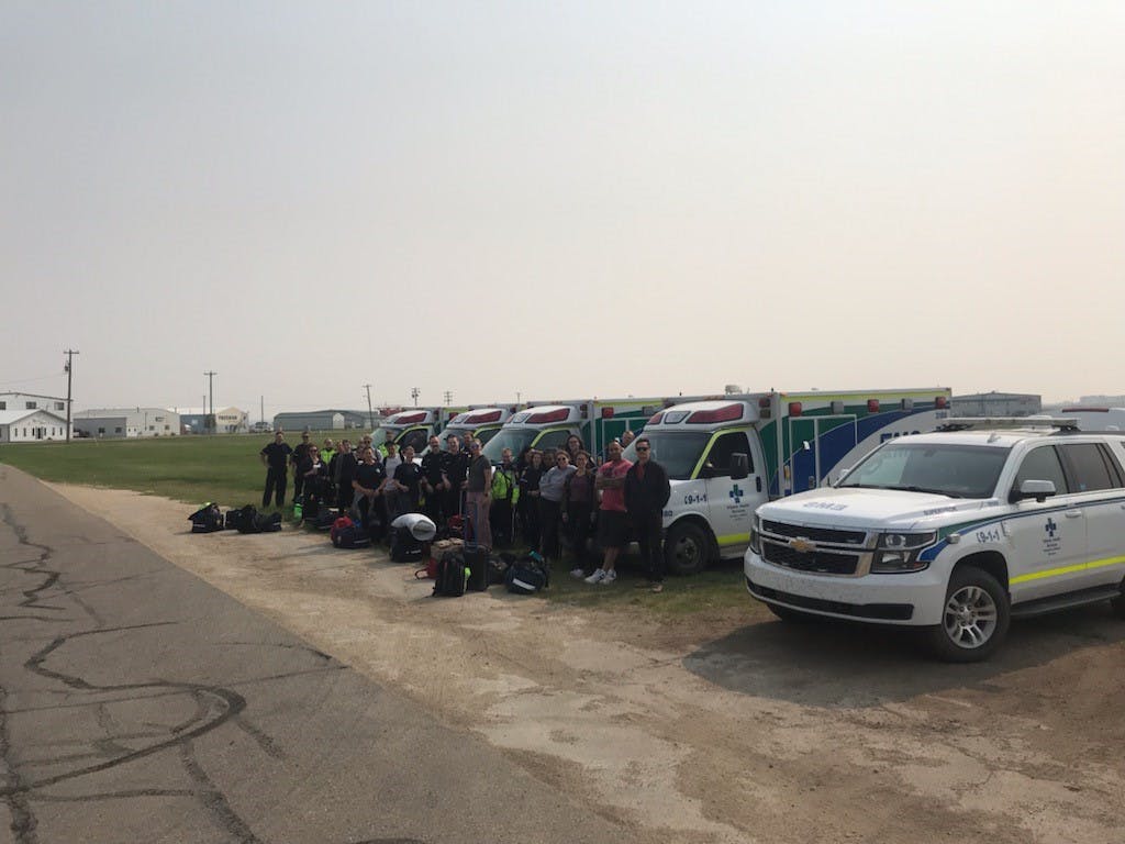 EMS Teams from across Alberta, 2023 Wildfire crew change