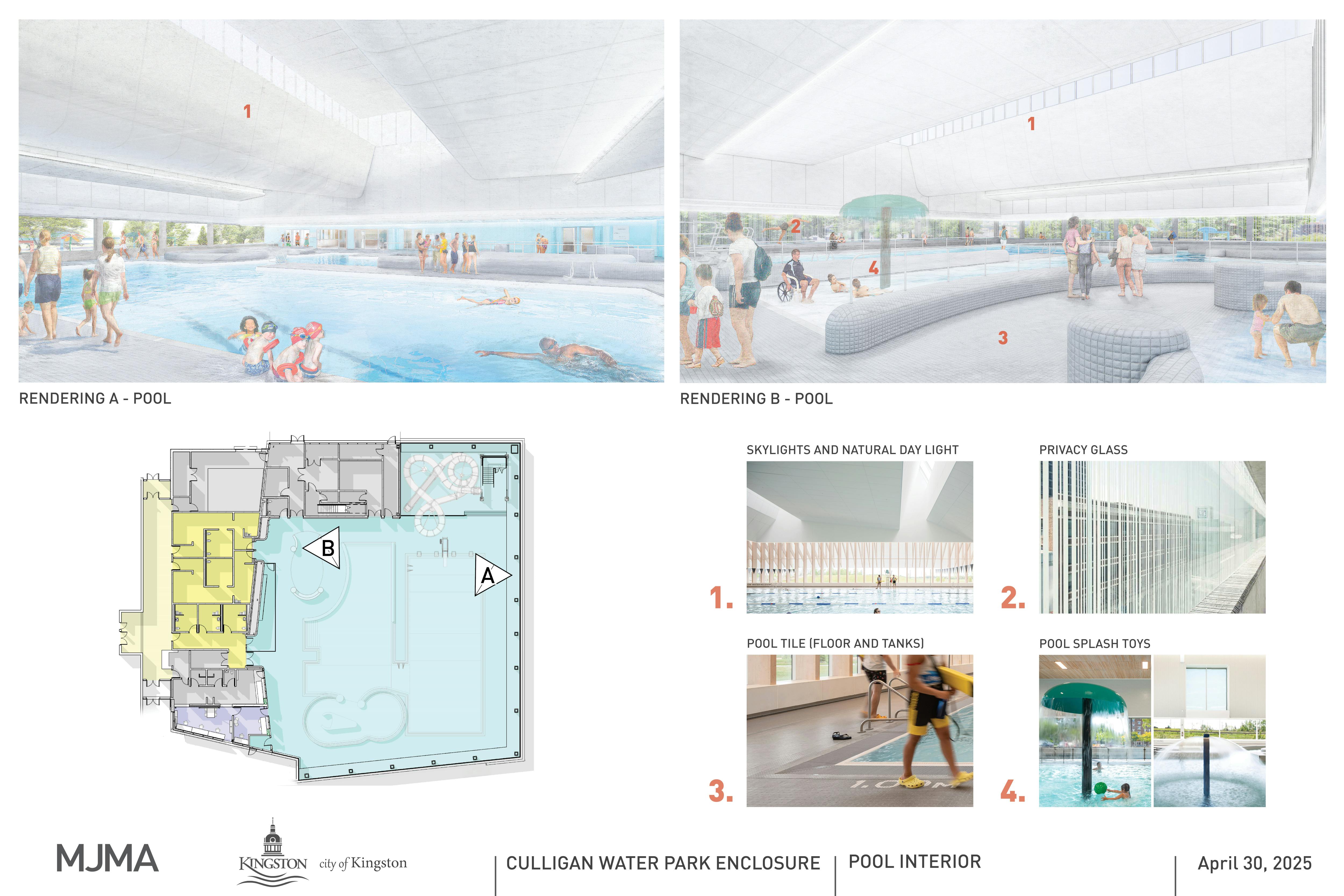  Interior renderings show what the pool will look like inside after the roof enclosure is built.