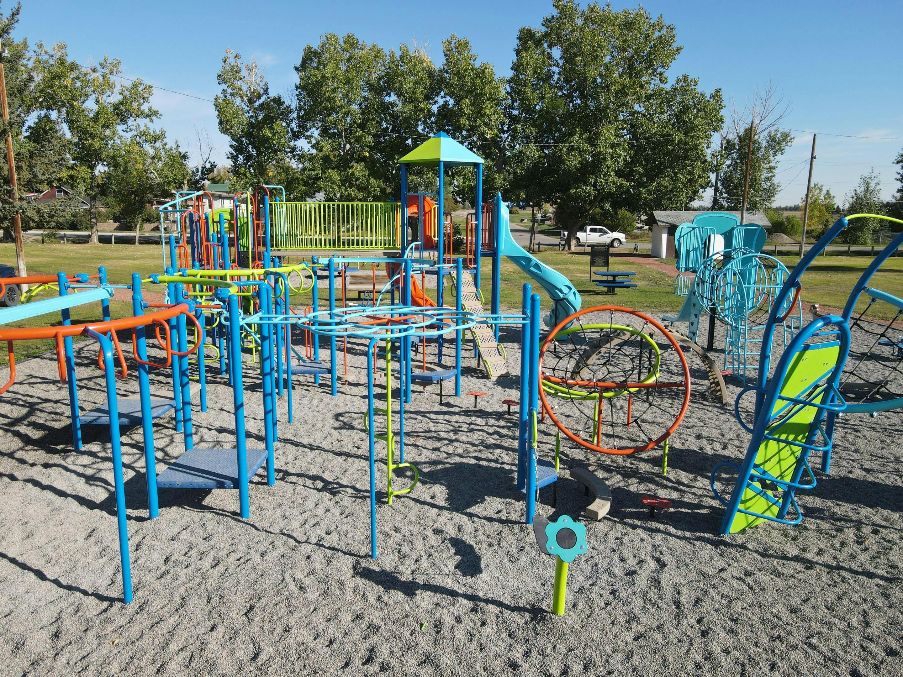 Completed playground structure