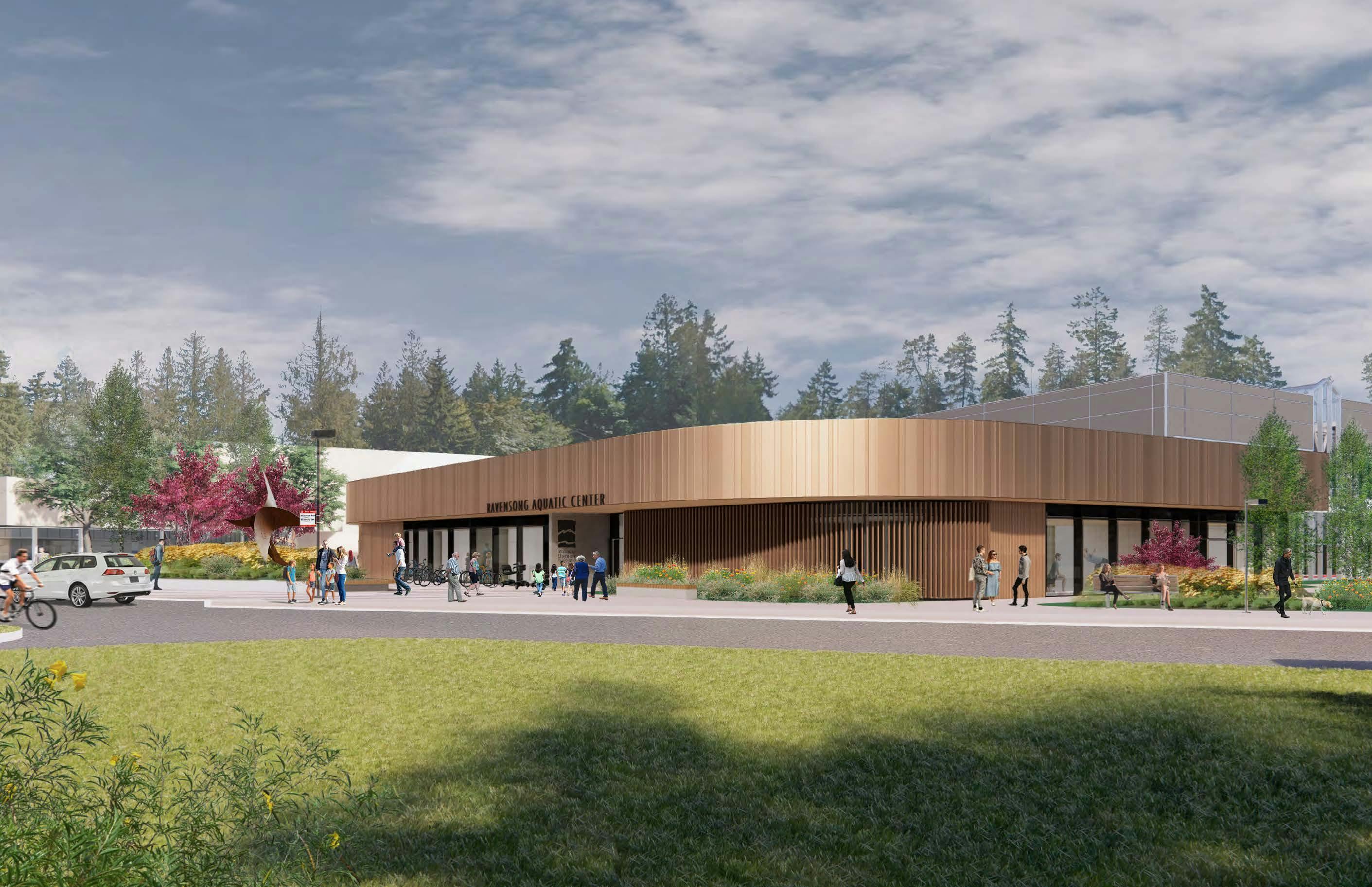 Ravensong Aquatic Centre Expansion Exterior View