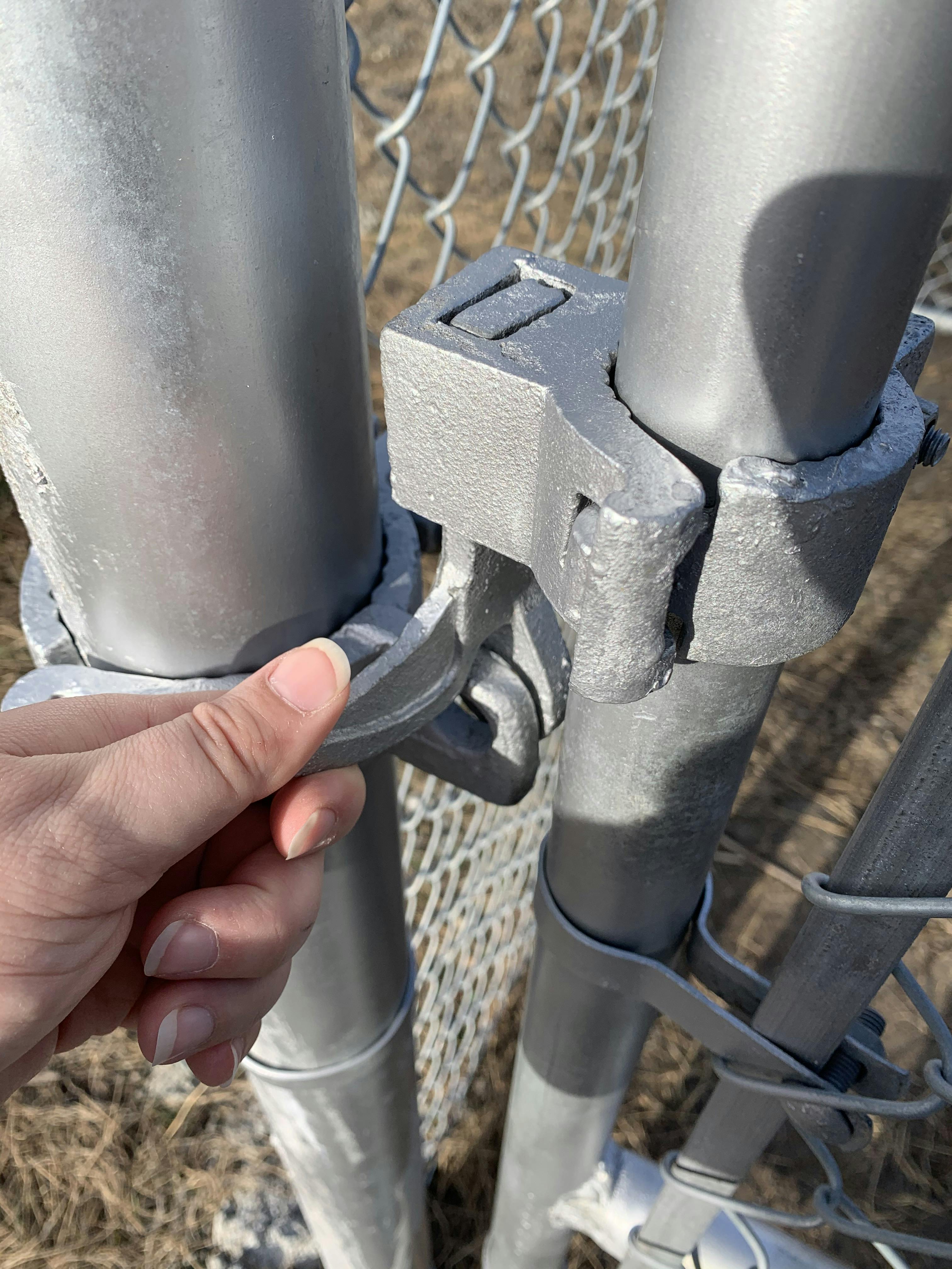 First latch on gate to small dog enclosure