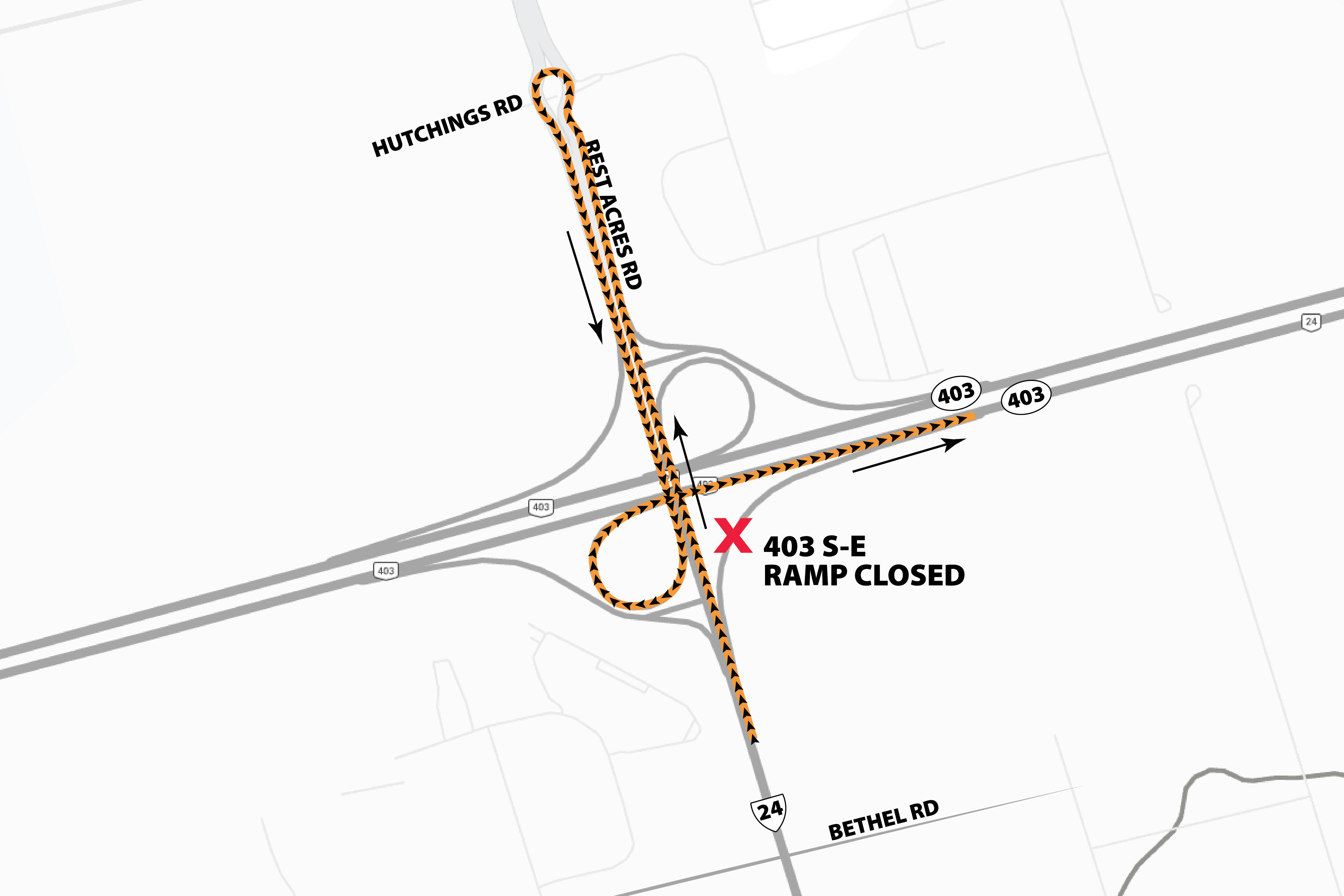 403 N-W Ramp Detour