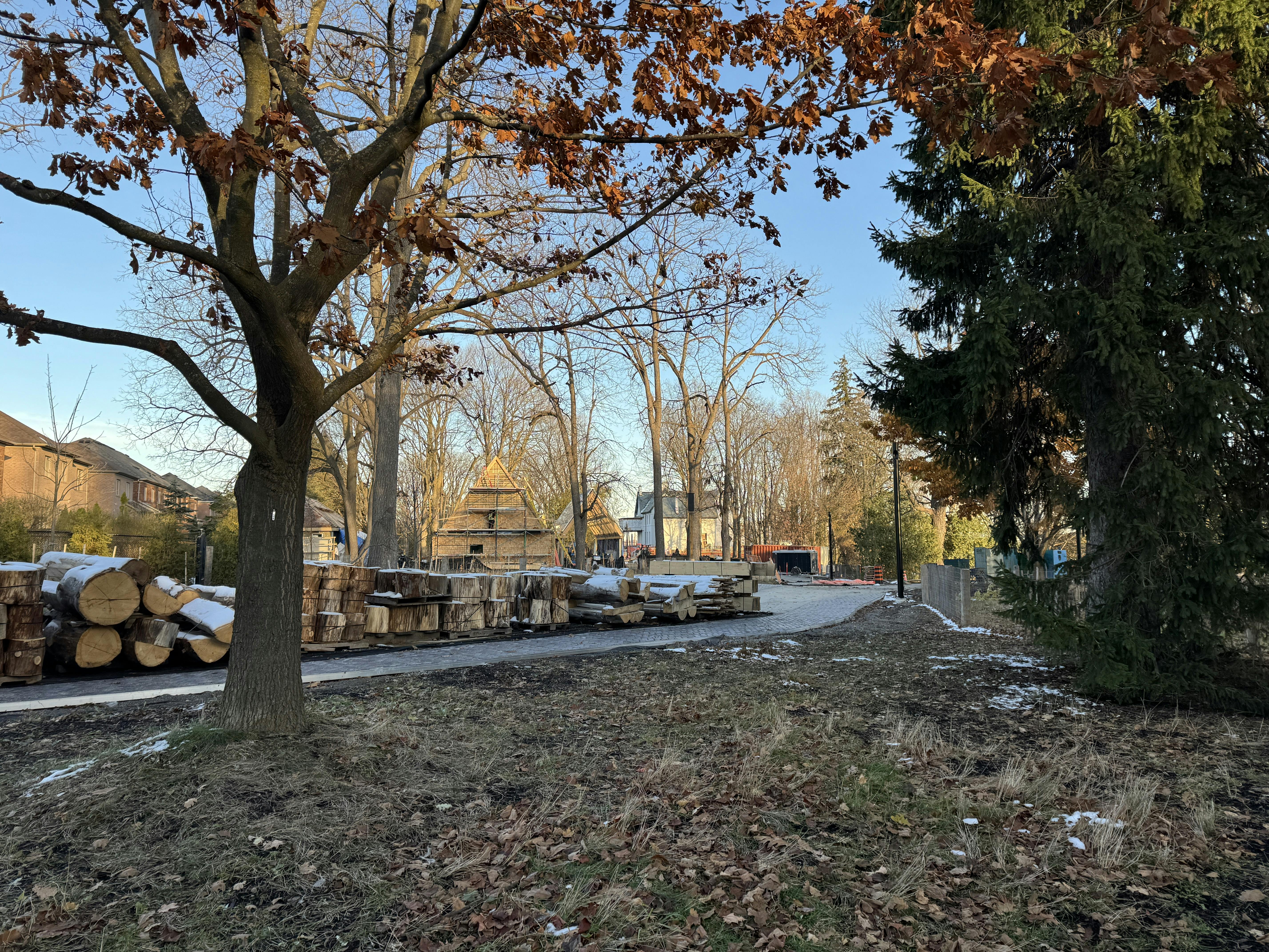 Natural benches waiting to be placed along trails