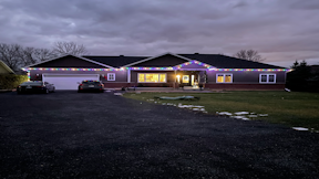 Putting up our lights!