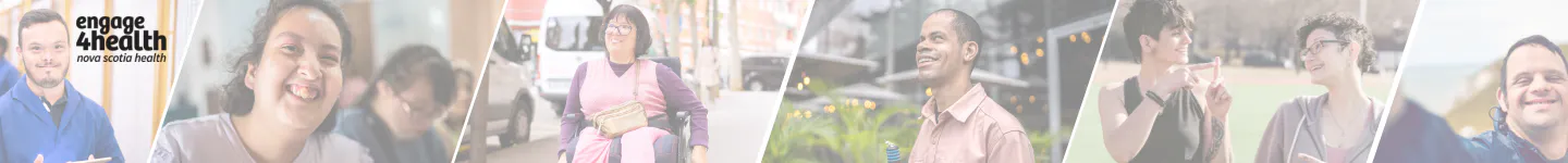 Collage of adults with living and working with disabilities.