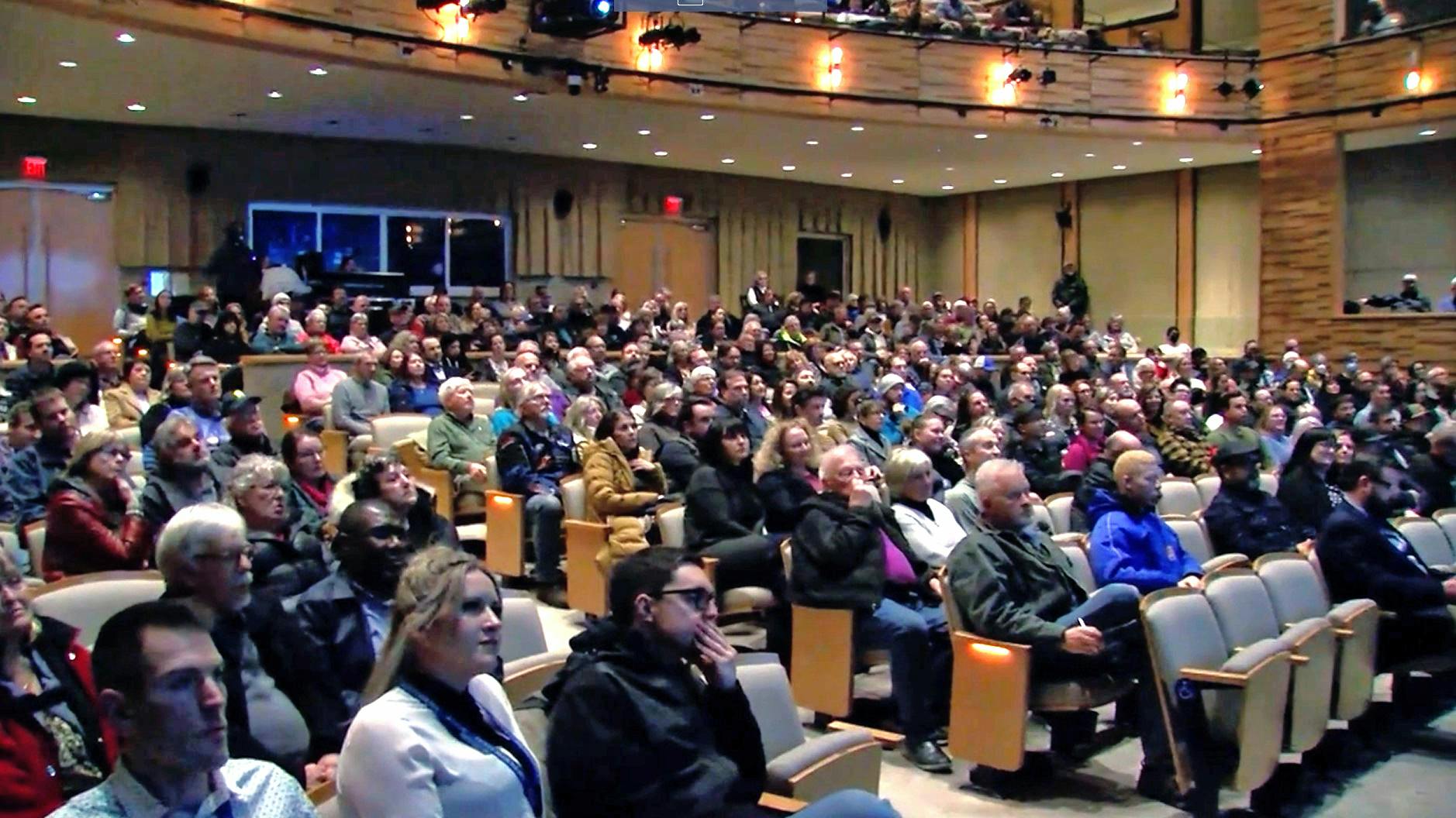 The first public presentation by Chuck Marohn drew a large crowd to the Esplanade on Feb. 7, 2023.