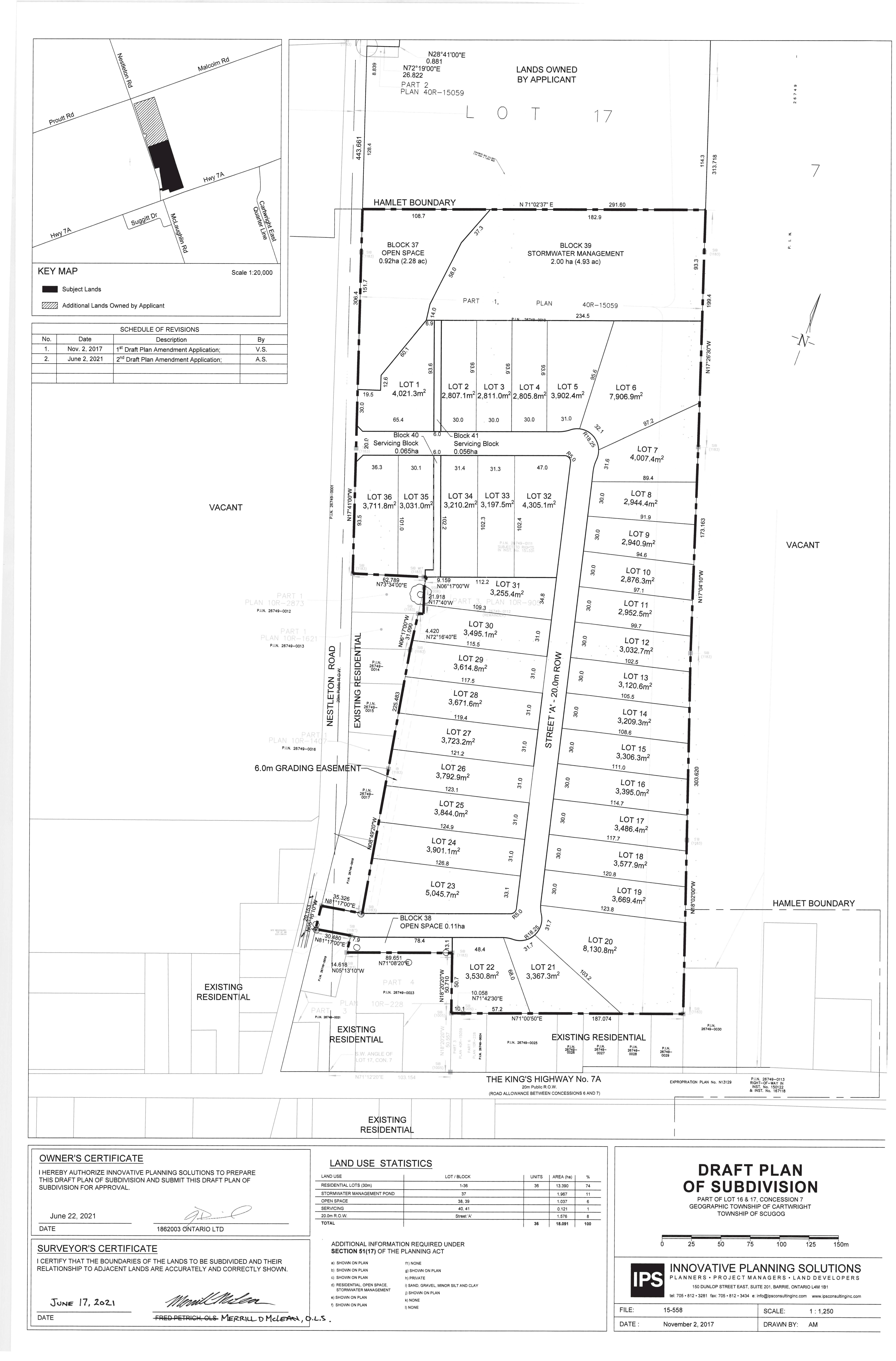 Proposed Plan of Subdivision