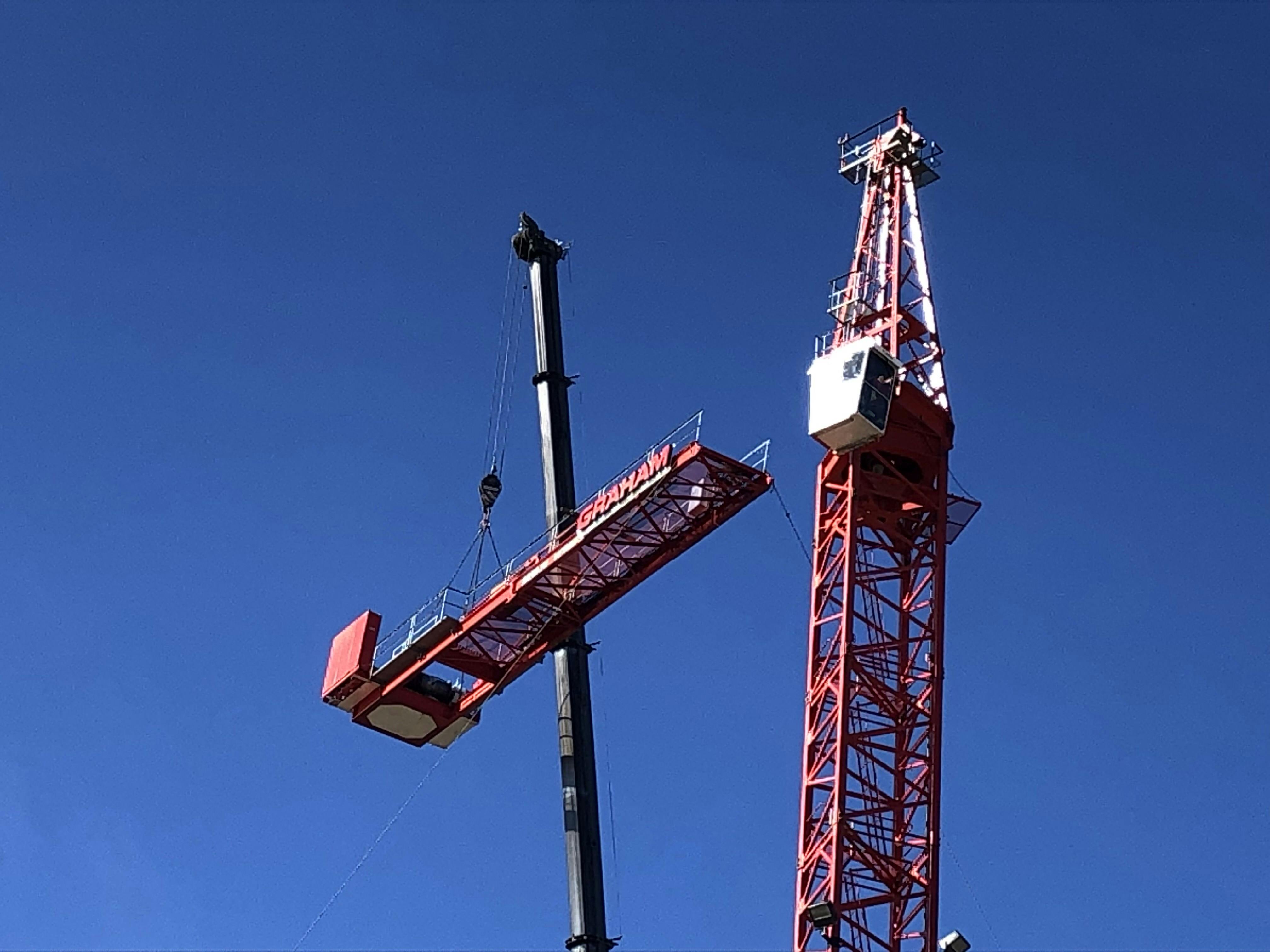 Installation of tower crane #1