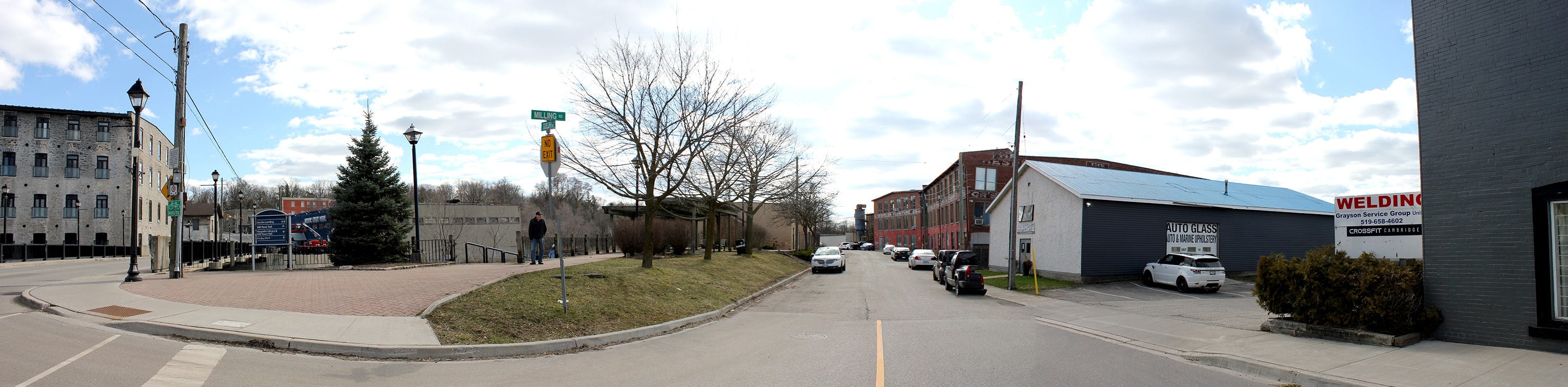 View looking southwest down Milling Road at Guelph Ave