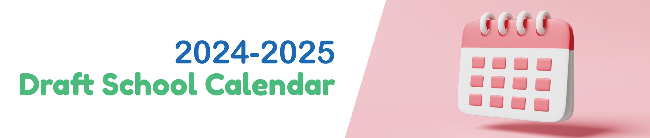 2021-2022 school calendar banner