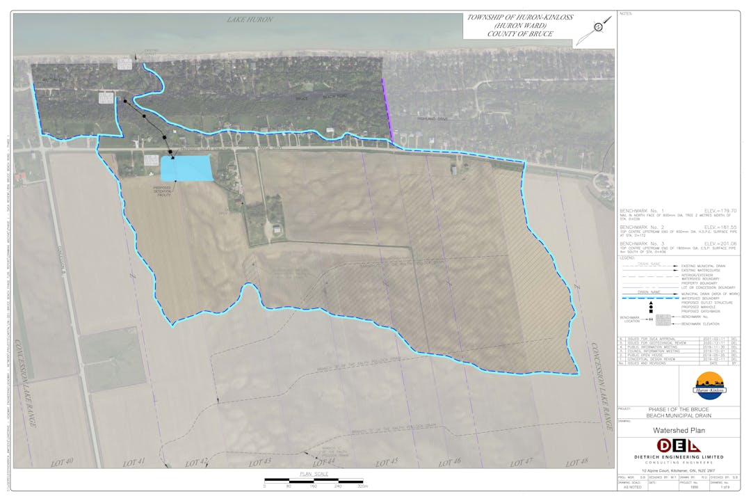 Bruce Beach Drain Watershed map