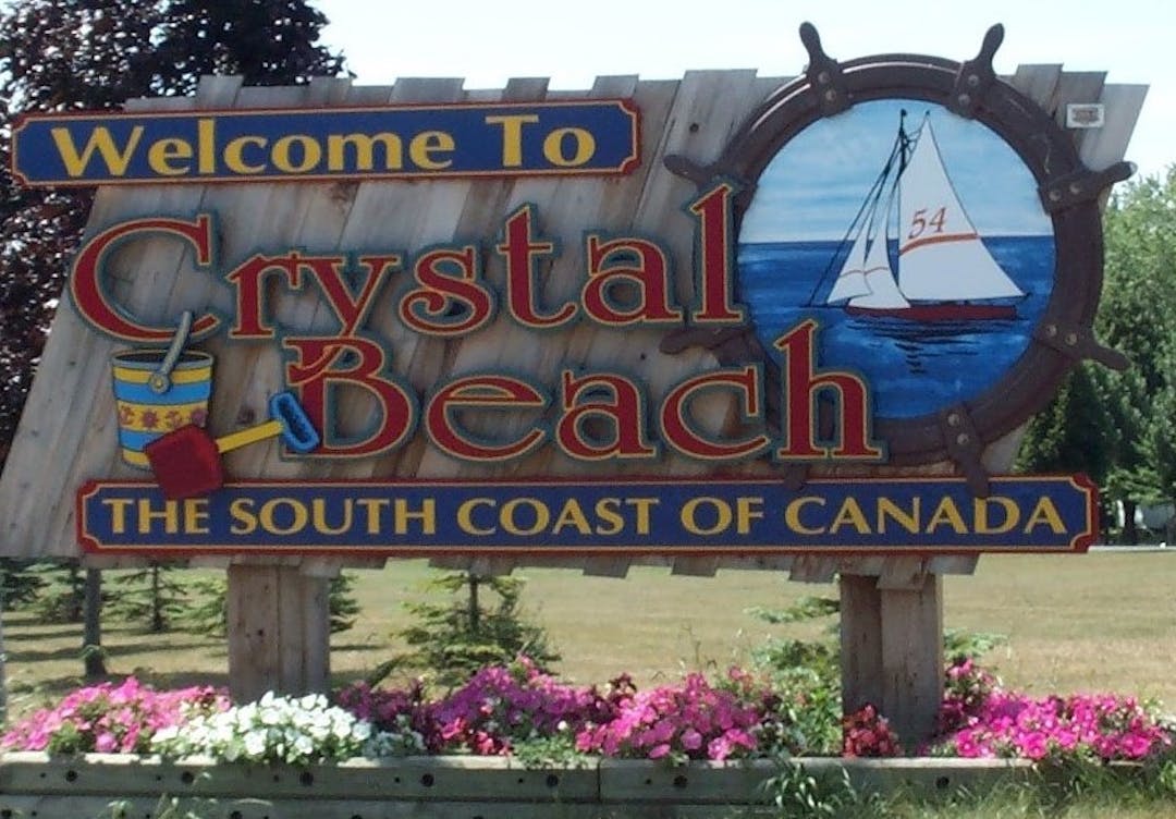 Street view of Crystal Beach shops on Derby Road.