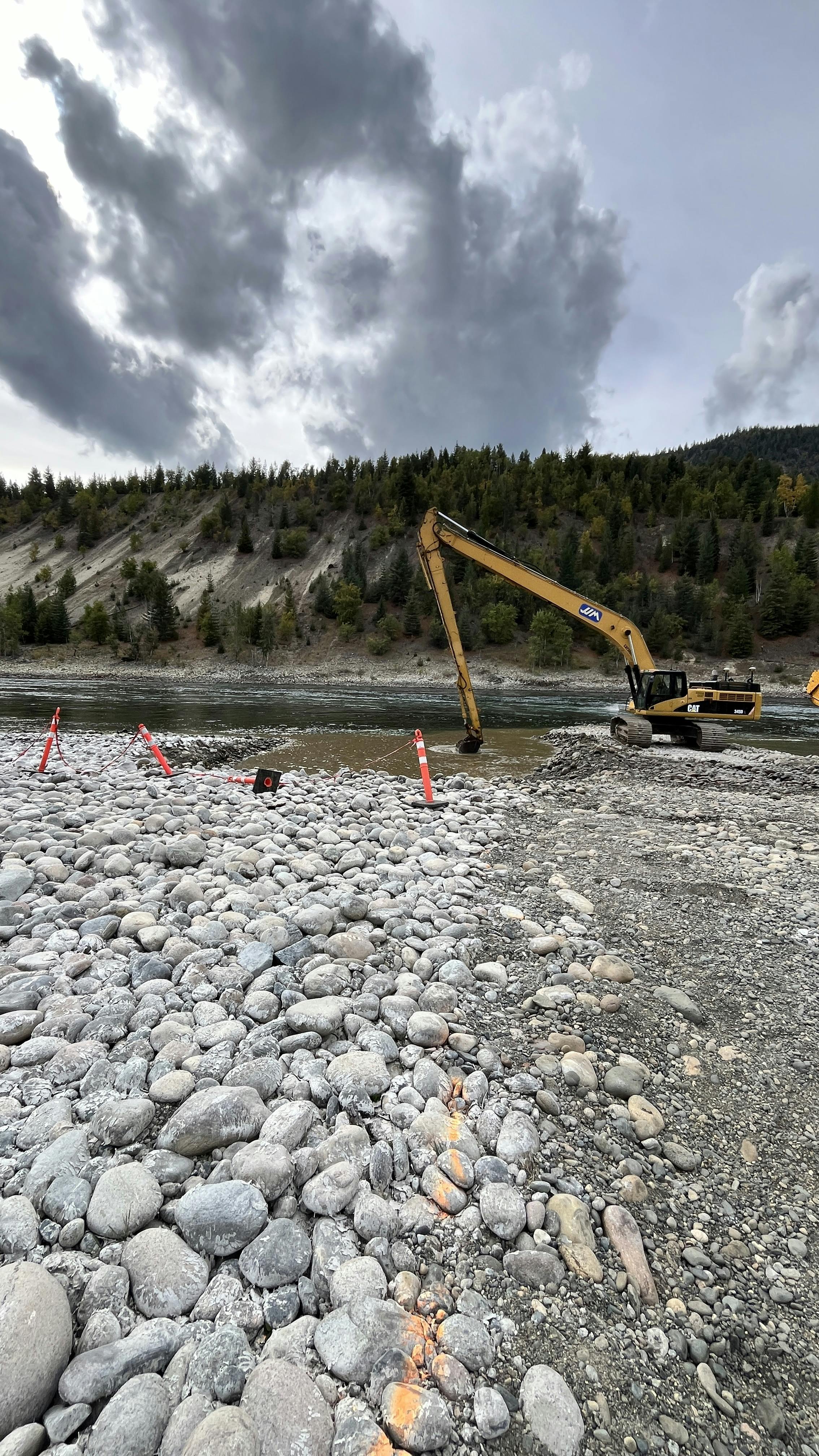 Outfall Construction in River Works 2 (October 2025)