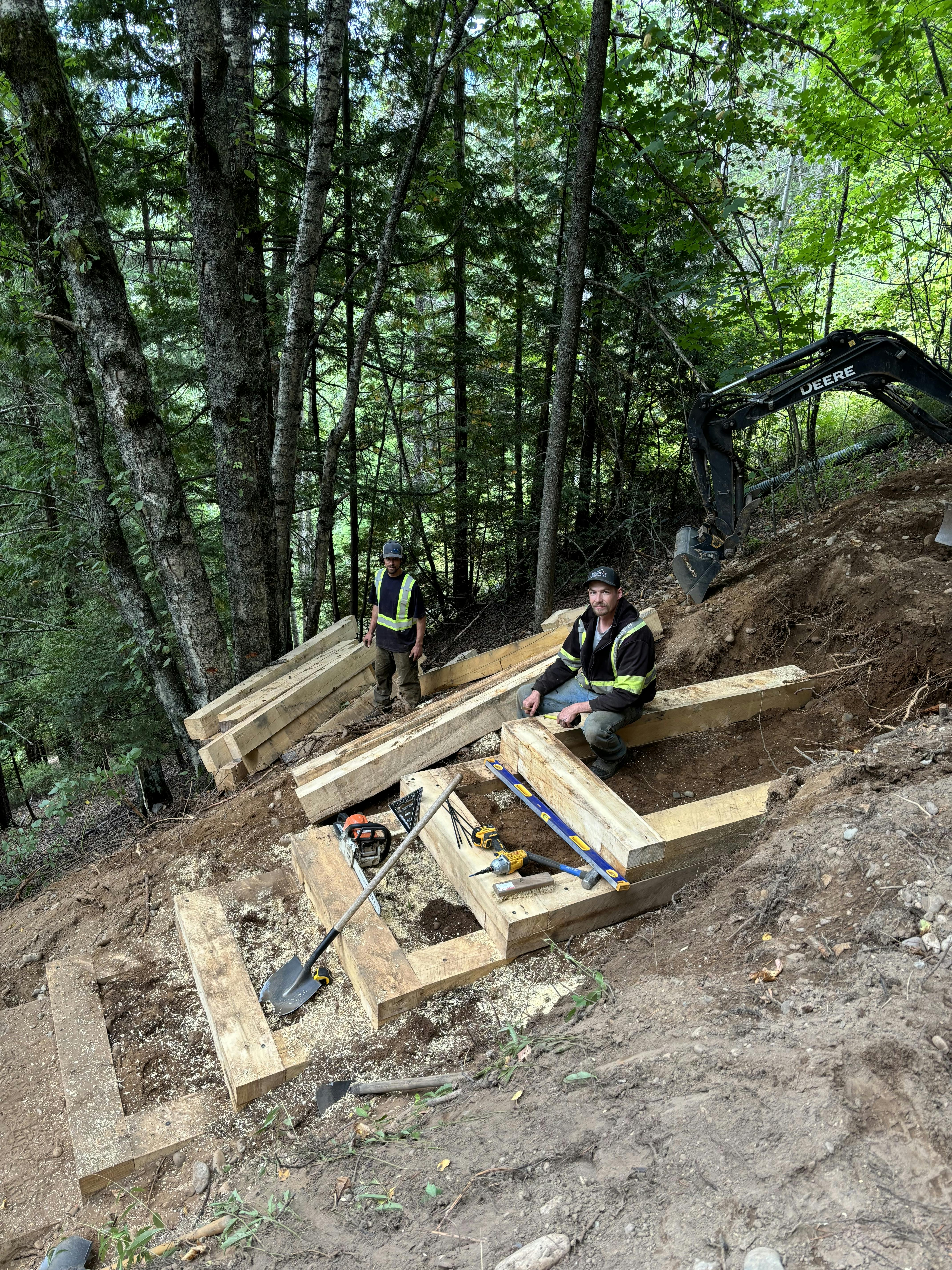 Noble 5 Creek employees on Pumphouse Trail