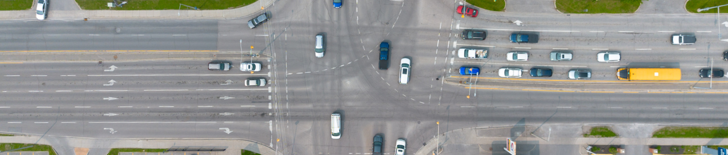 A top down aerial photo of Bell Boulevard.