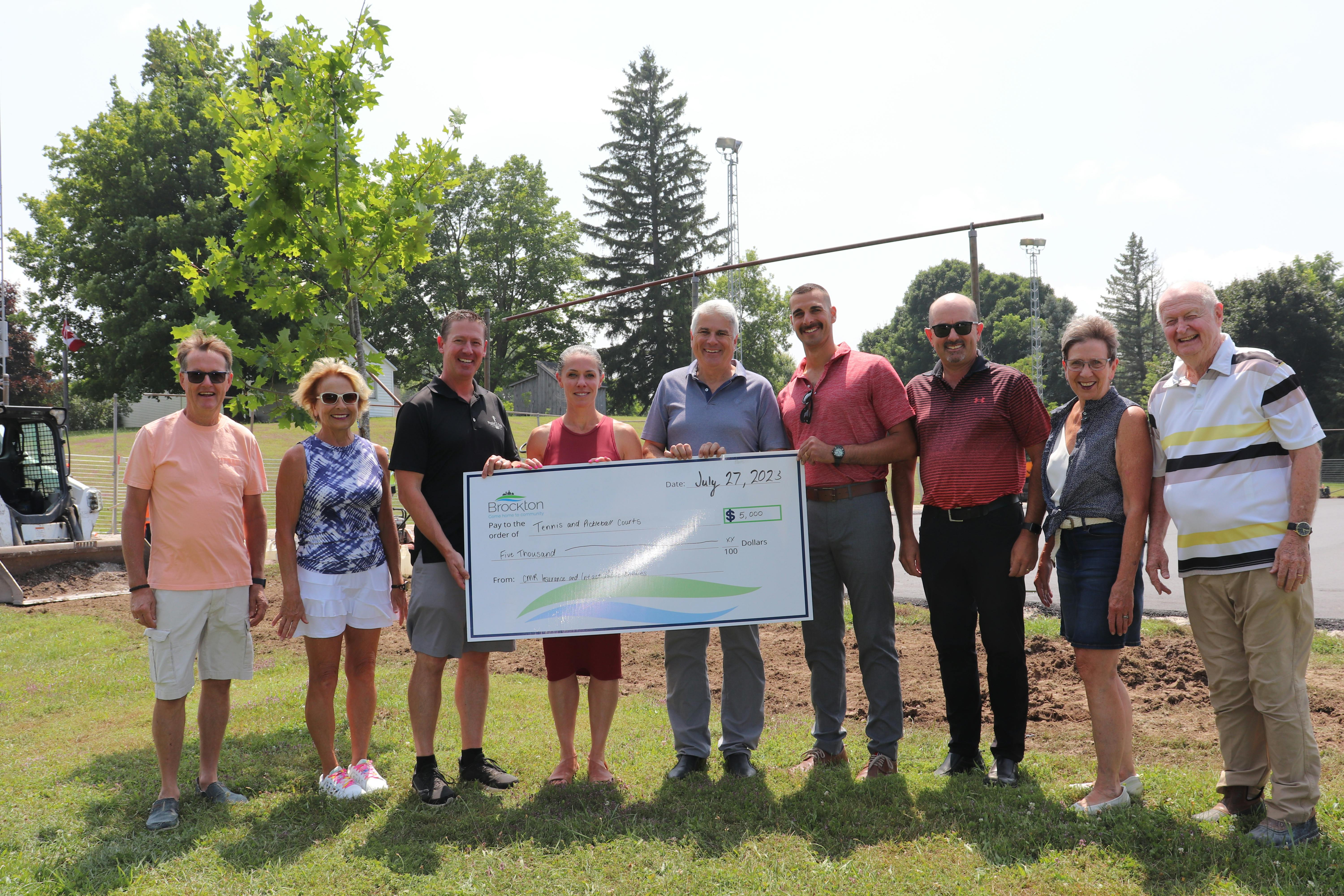 CMR Insurance and Intact Public Entities Joint Donation to Tennis and Pickleball Courts - July 27, 2023.JPG