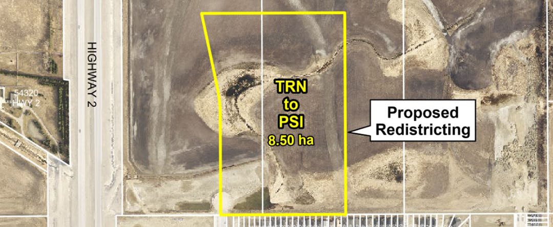 Redistricting for a portion of 25331 Township Road 544 and 25321 Township Road 544