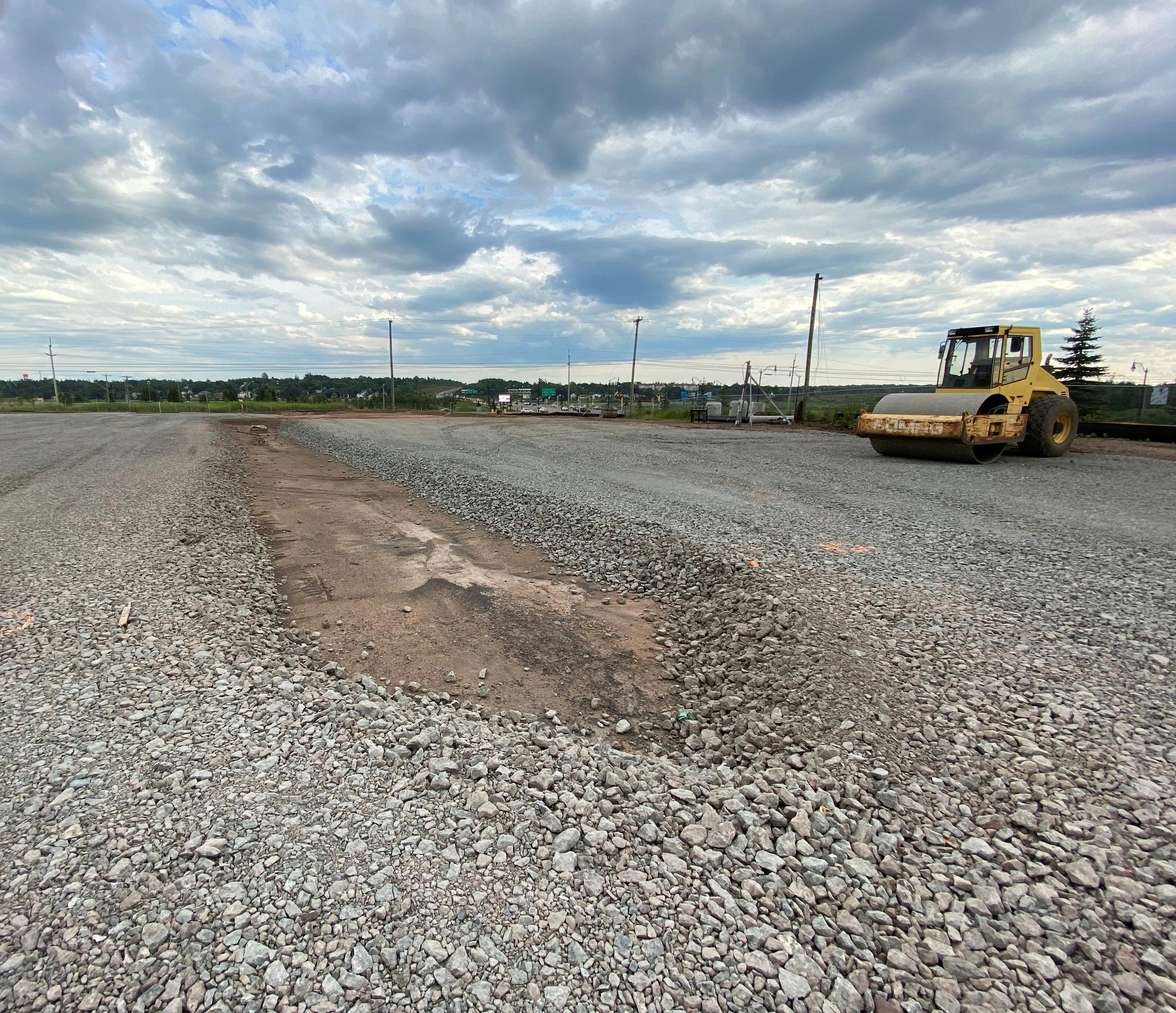 terrain de stationnement futur