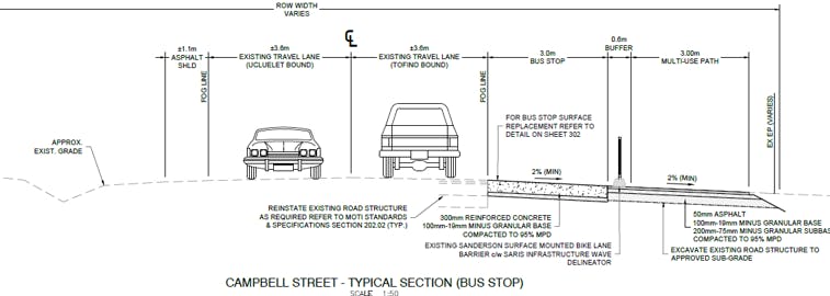 Typical Section (Bus Stop)