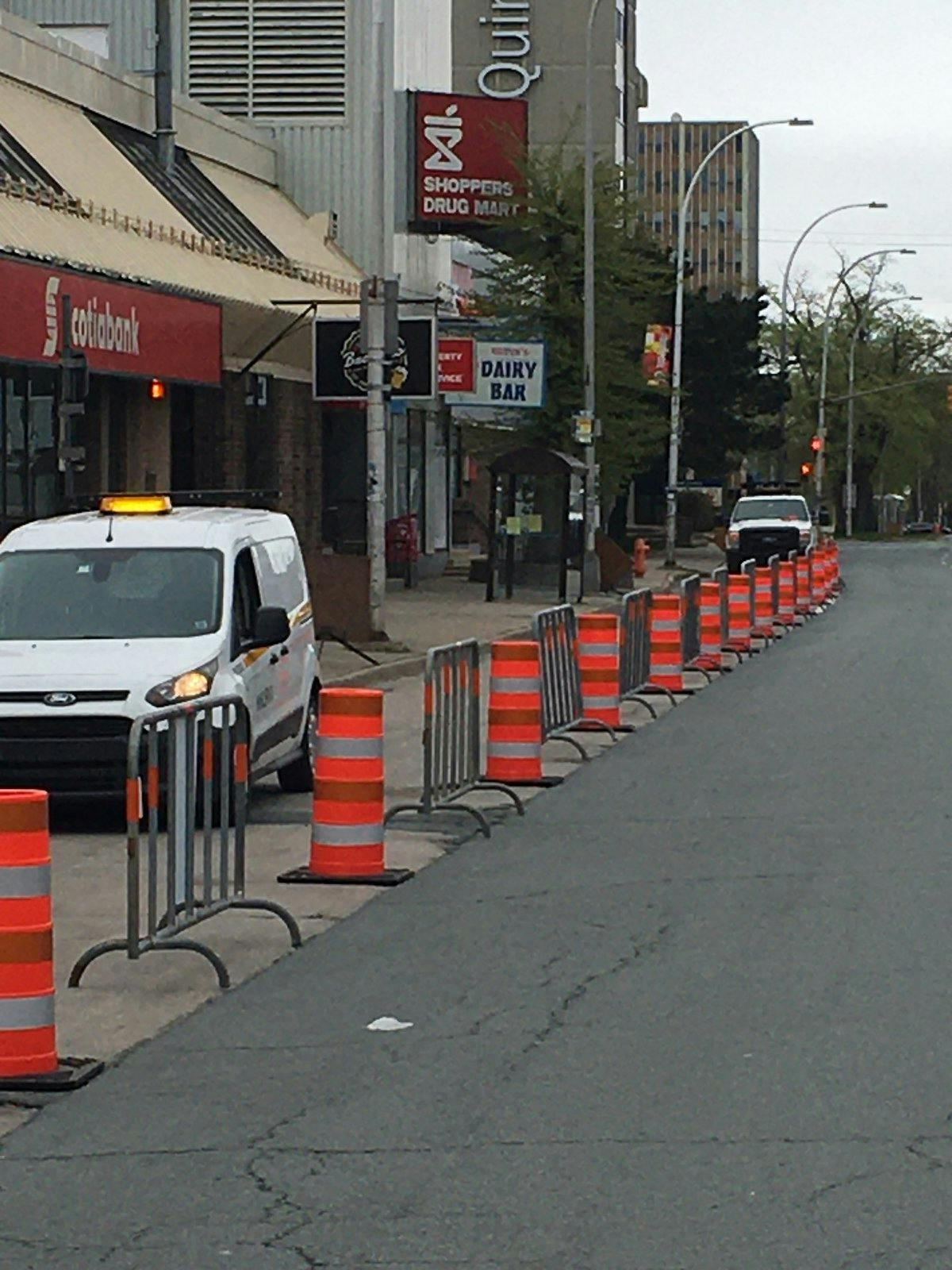 Sidewalk extension on Quinpool