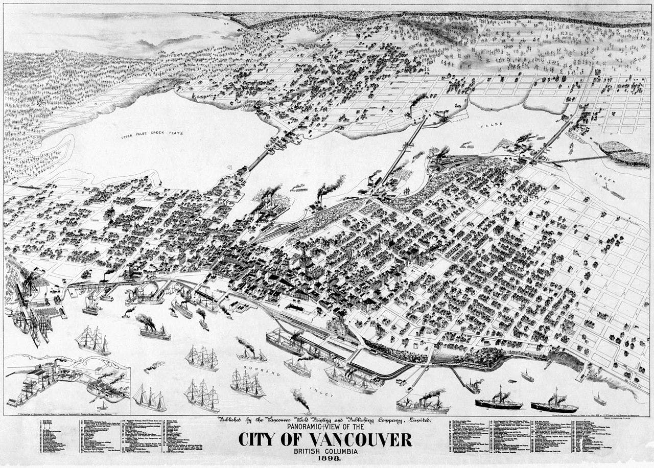 1898 City of Vancouver Map