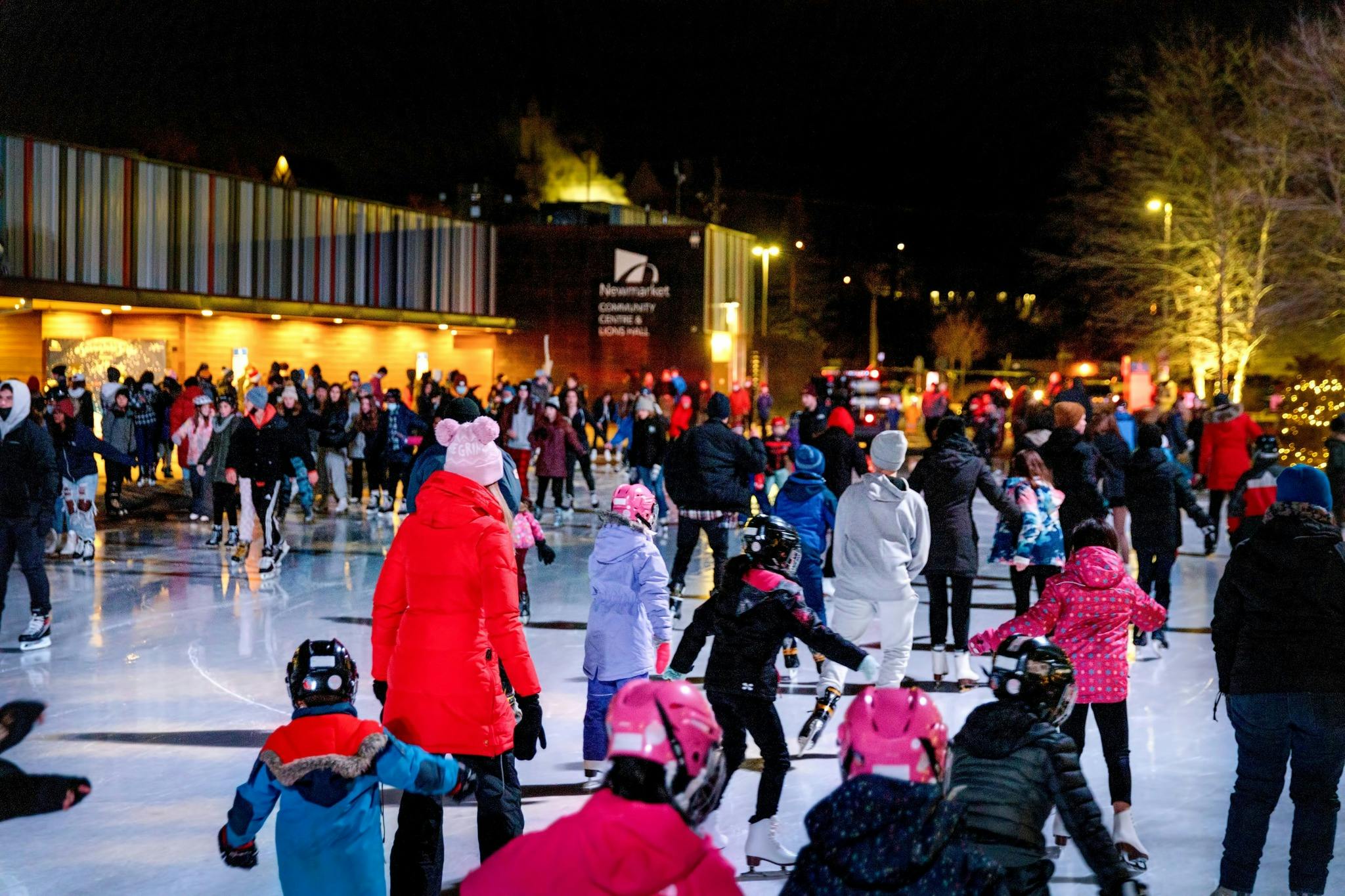 Skating at Riverwalk Commons in the Winter
