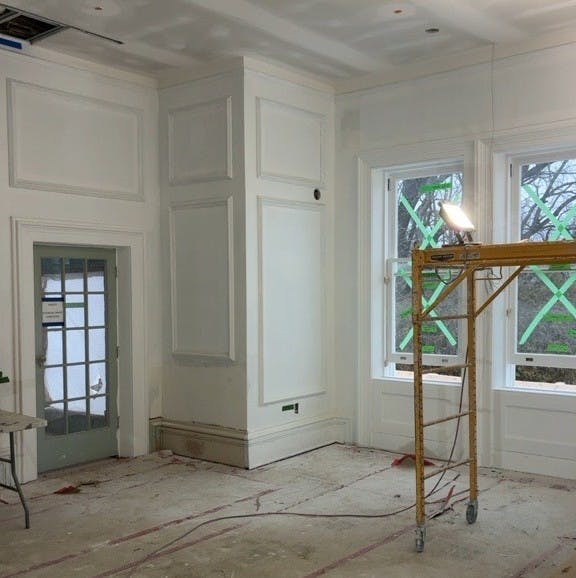 Interior finishes in the future gallery space