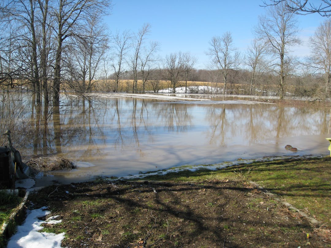 Photo of flooding in oswego creek