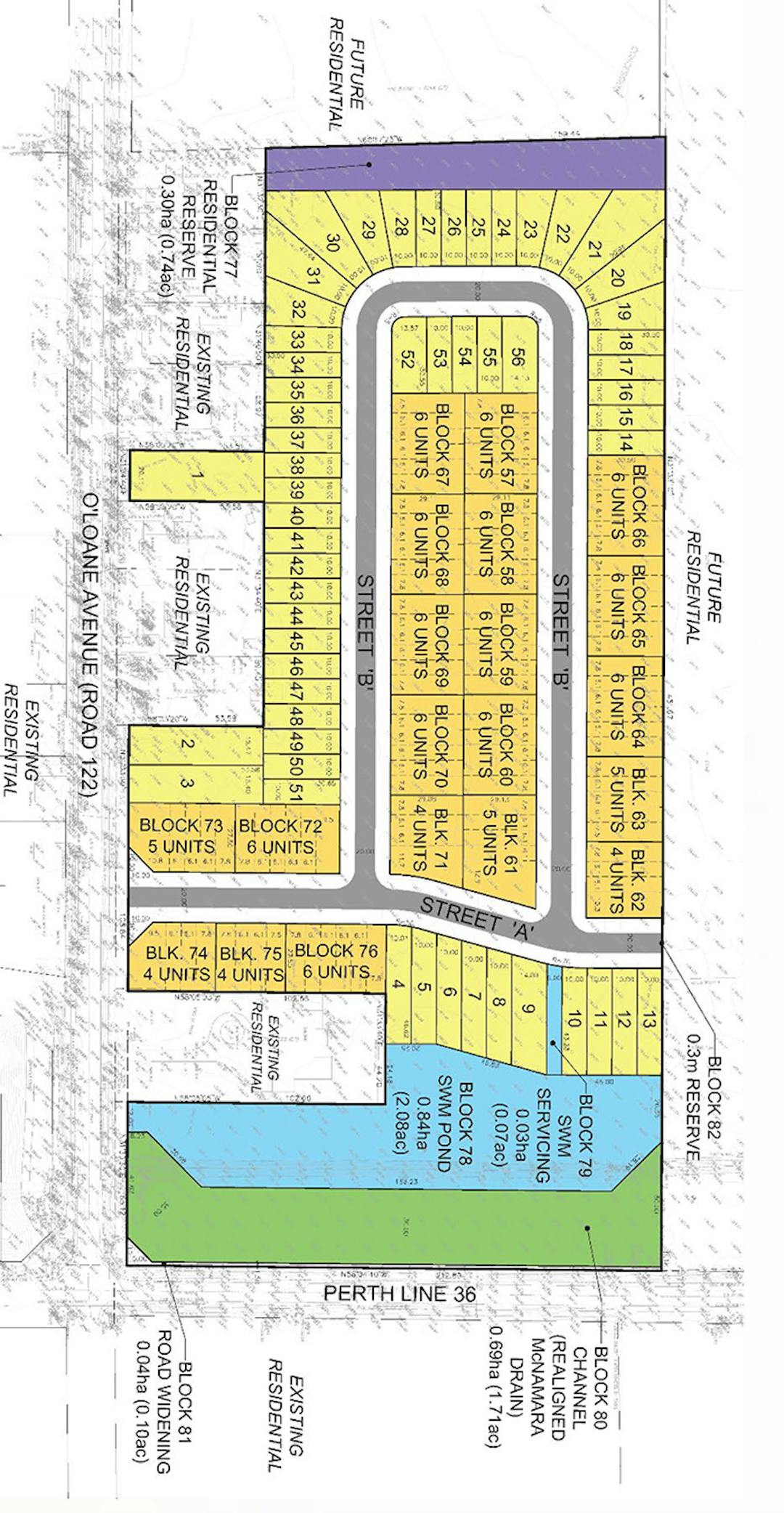 Proposed plan of subdivision