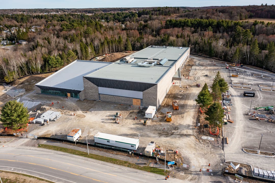 View of the Muskoka Lumber Community Centre as of April 2024