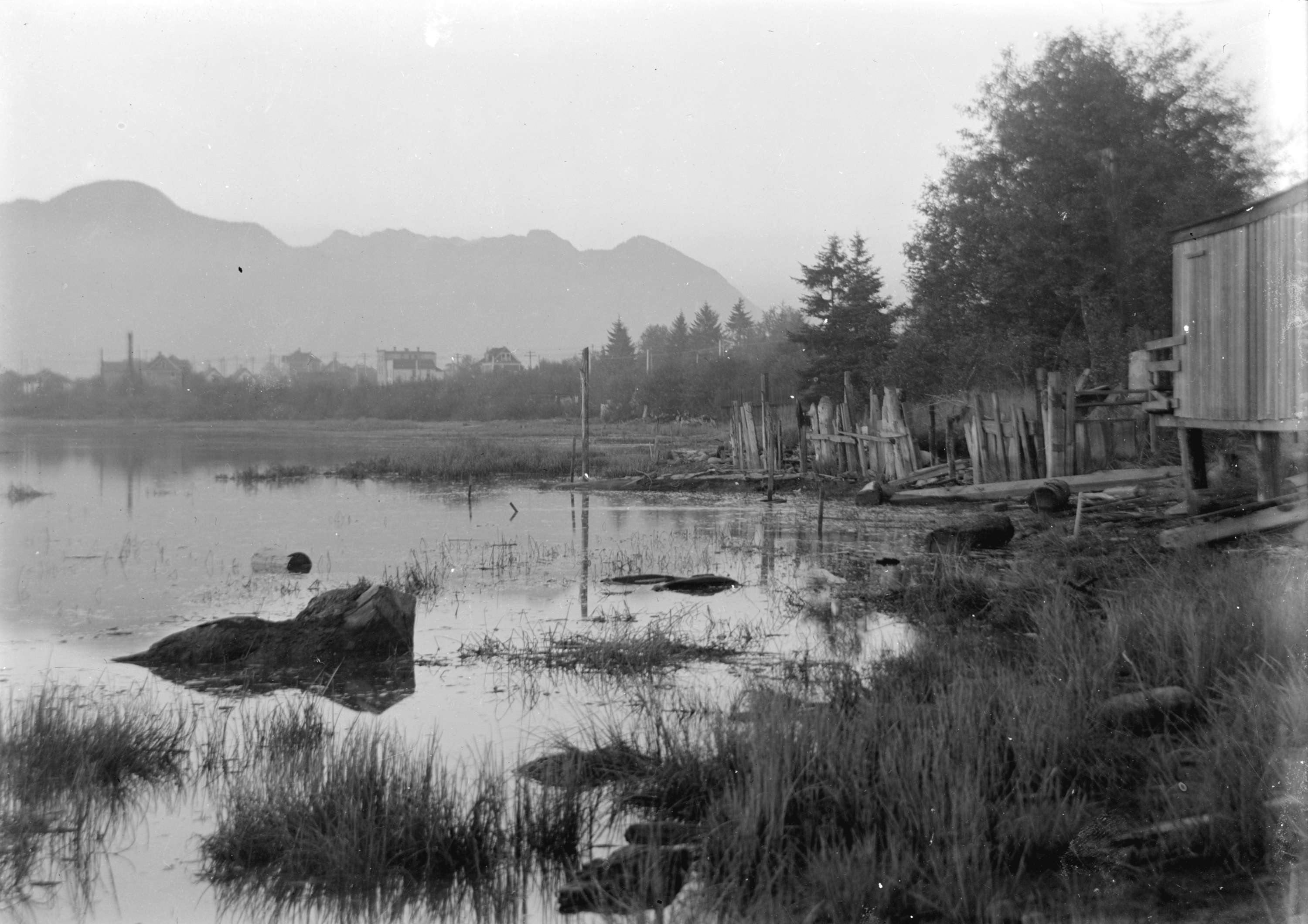 Shoreline area of False Creek flats, circa 1904