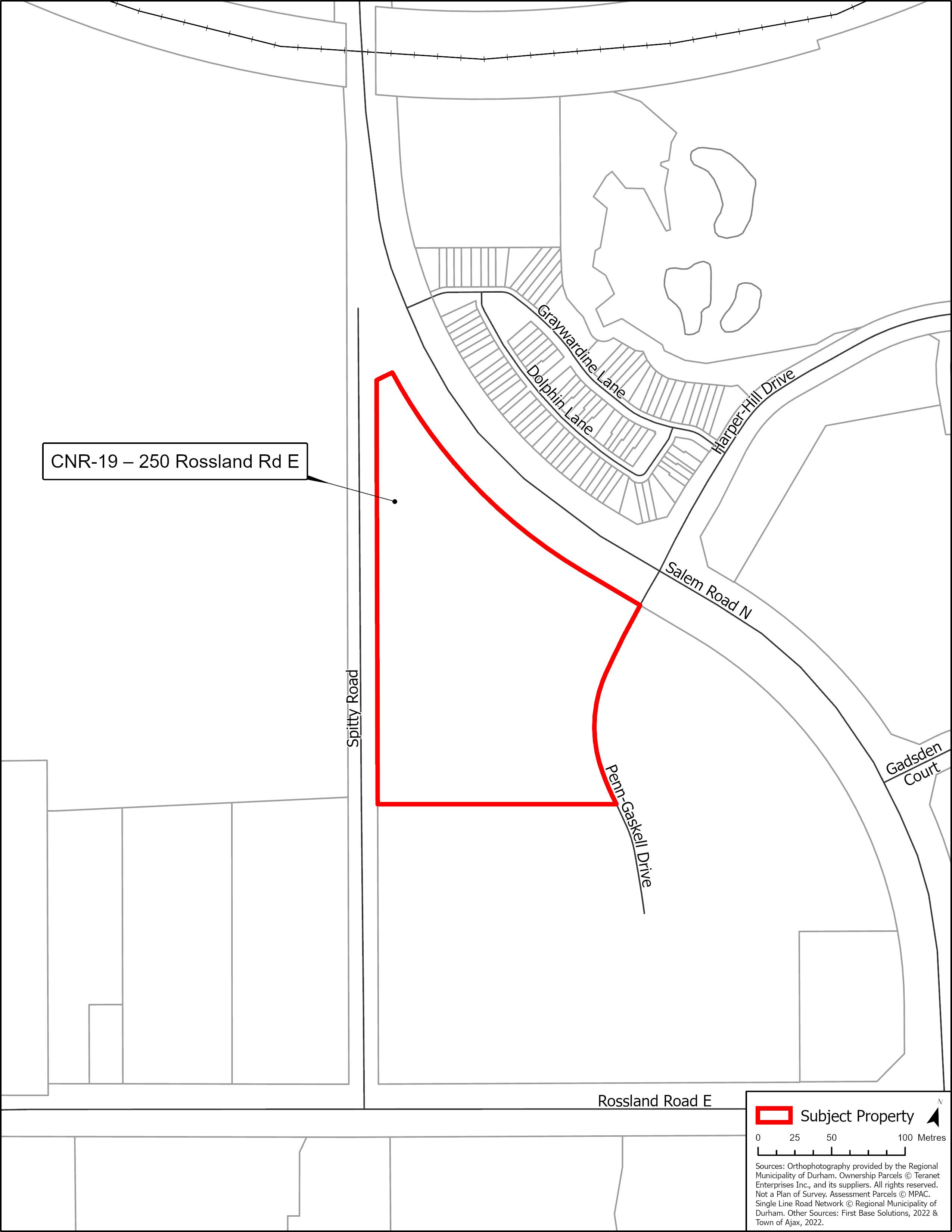Map of CNR-19 - 250 Rossland Road East