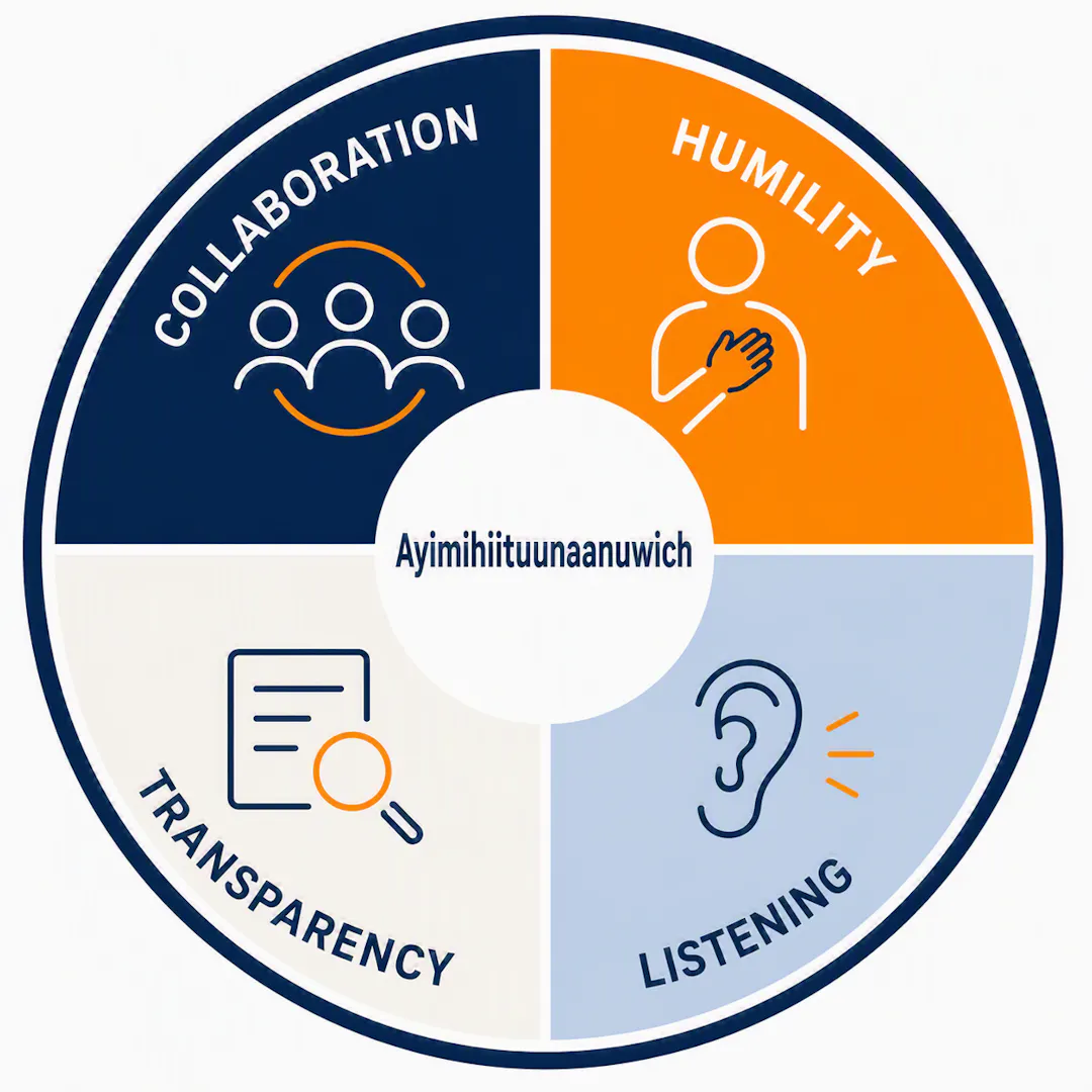 Collaboration, Listening, Humility, Transparency