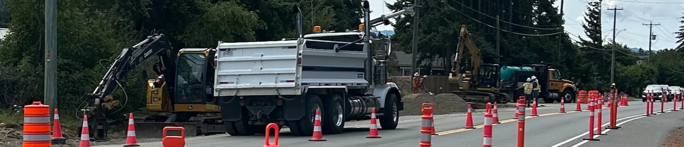 Construction map of Alberni Sidewalk project