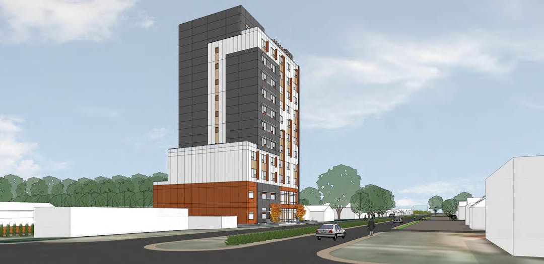 rendering of the upcoming supportive housing building on Renfrew in Vancouver